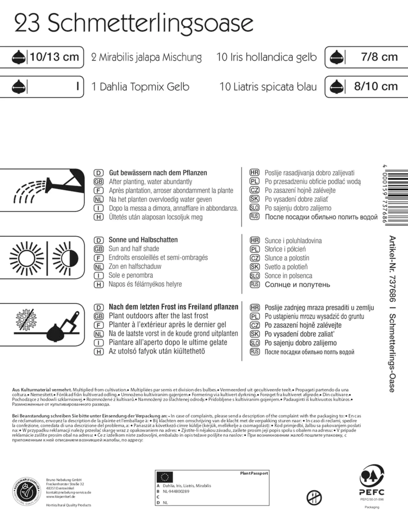 Kiepenkerl Schmetterlingsoase 23 Stück