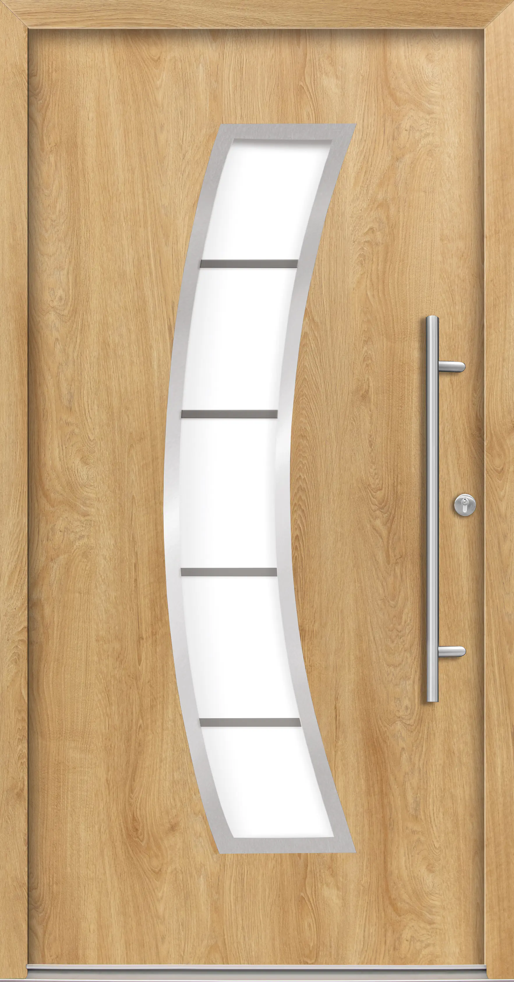 Splendoor Haustür Passivedoor Premium P14 Eiche Natur DIN Rechts 100 x 210 cm