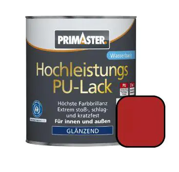 Primaster PU-Lack RAL 3000 125 ml feuerrot glänzend