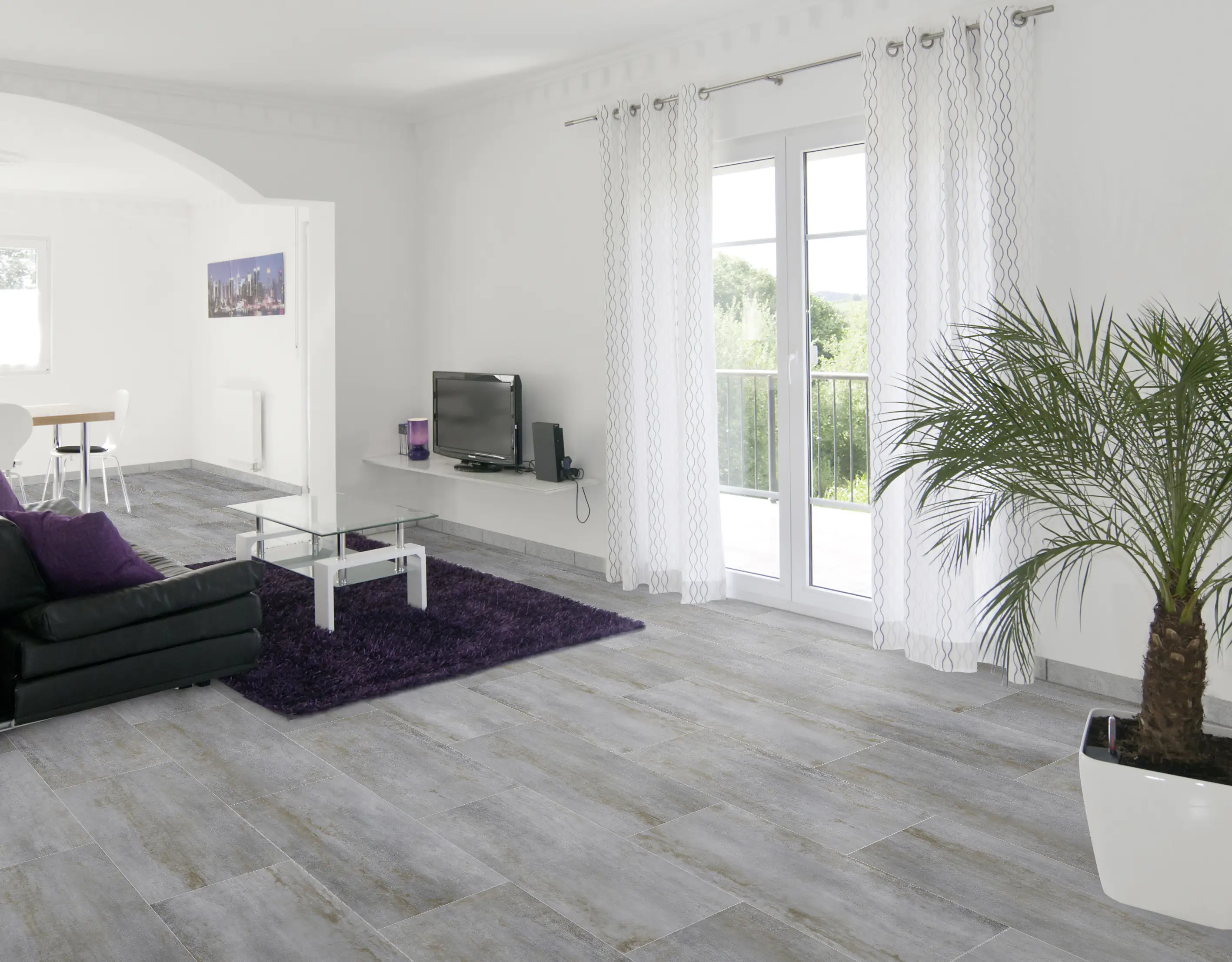 Bodenfliese Feinsteinzeug Allora due 30 x 60,4 cm grau