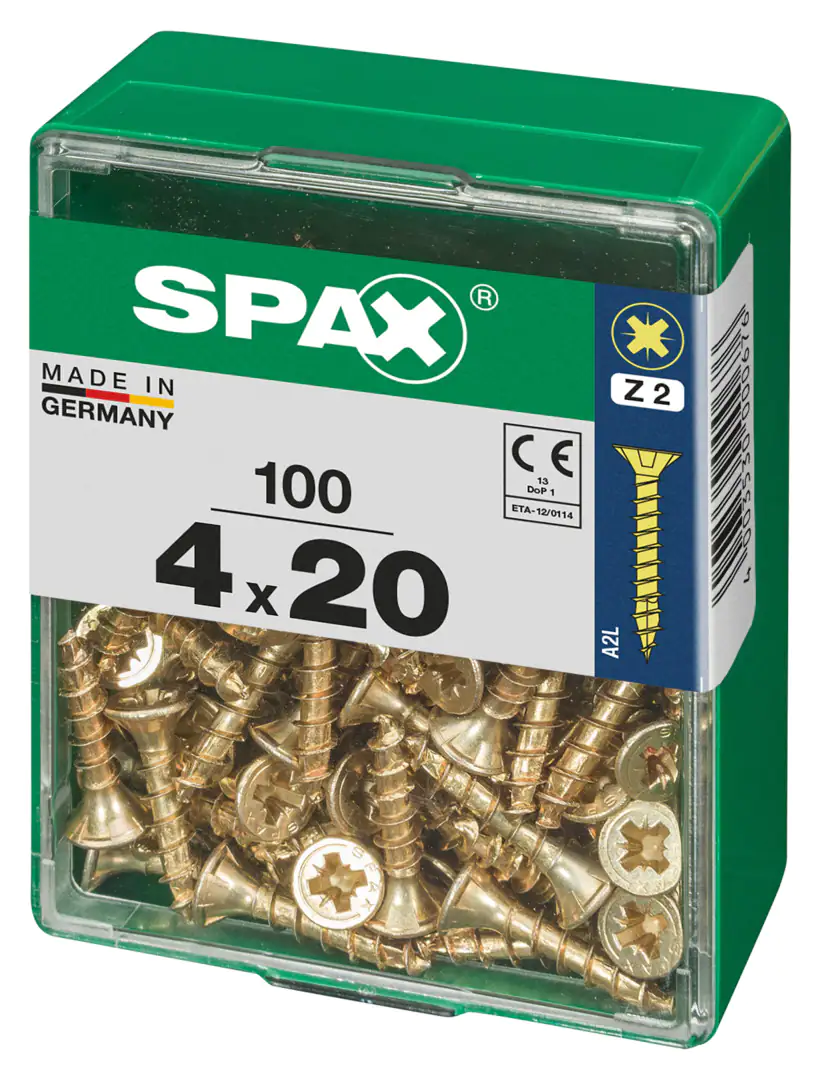 Spax Universalschrauben 4.0 x 20 mm PZ 2 - 100 Stk.