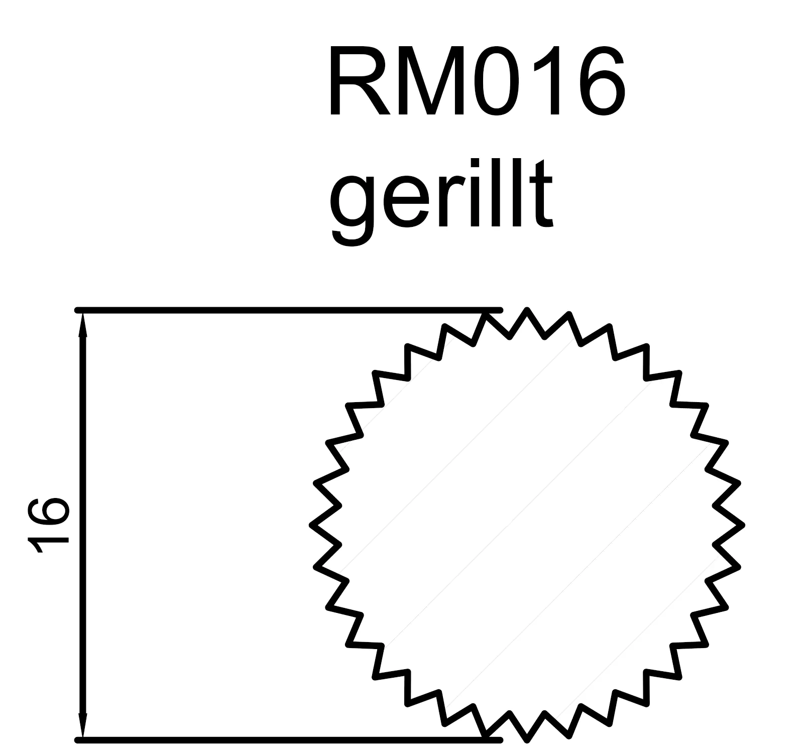 FN Neuhofer Rundstab gerillt 100 cm 16 x 16 mm Buche