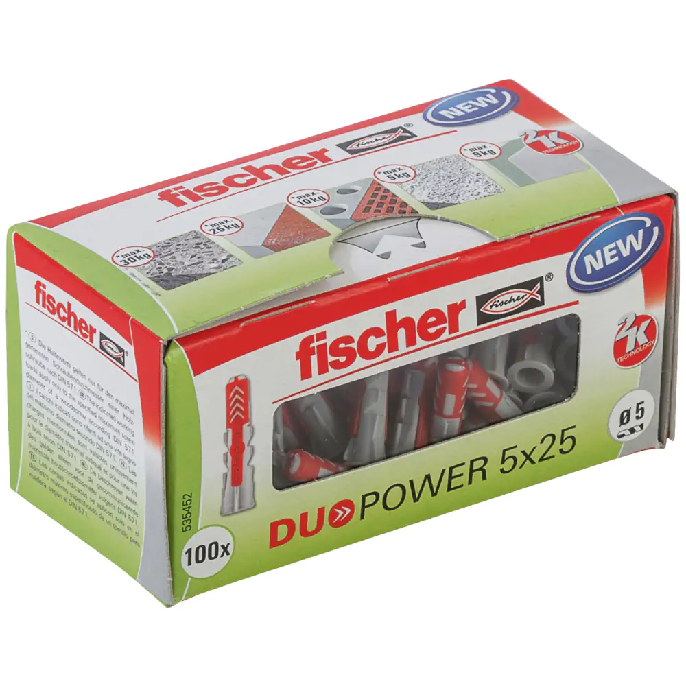 Fischer Dübel Duopower 5.0 x 25 mm - 100 Stück Fischer Dübel Duopower 5.0 x 25 mm - 100 Stück