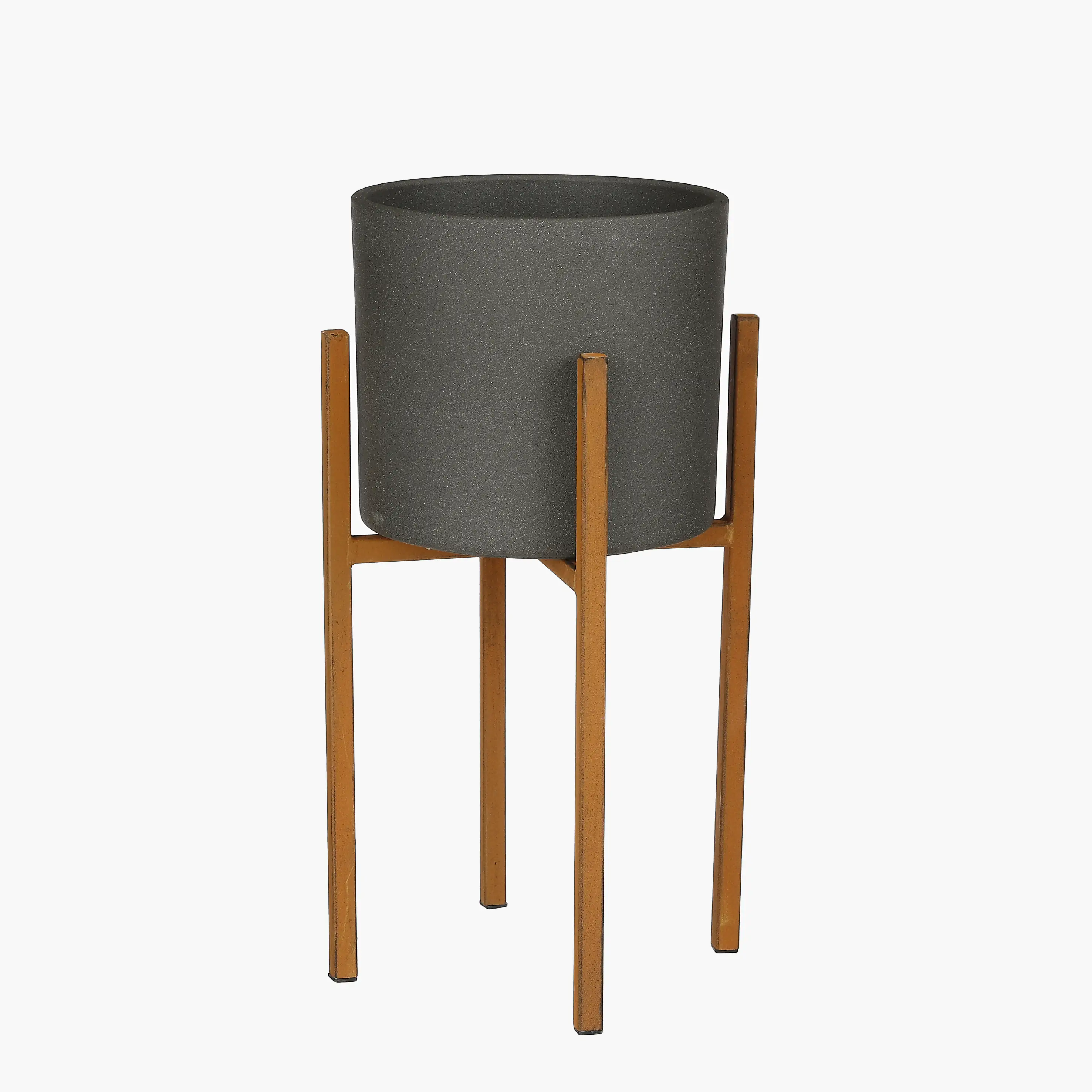 Mica Decorations Blumentopf Keramik Era  Ø 32,5 x 31 cm dunkel grau