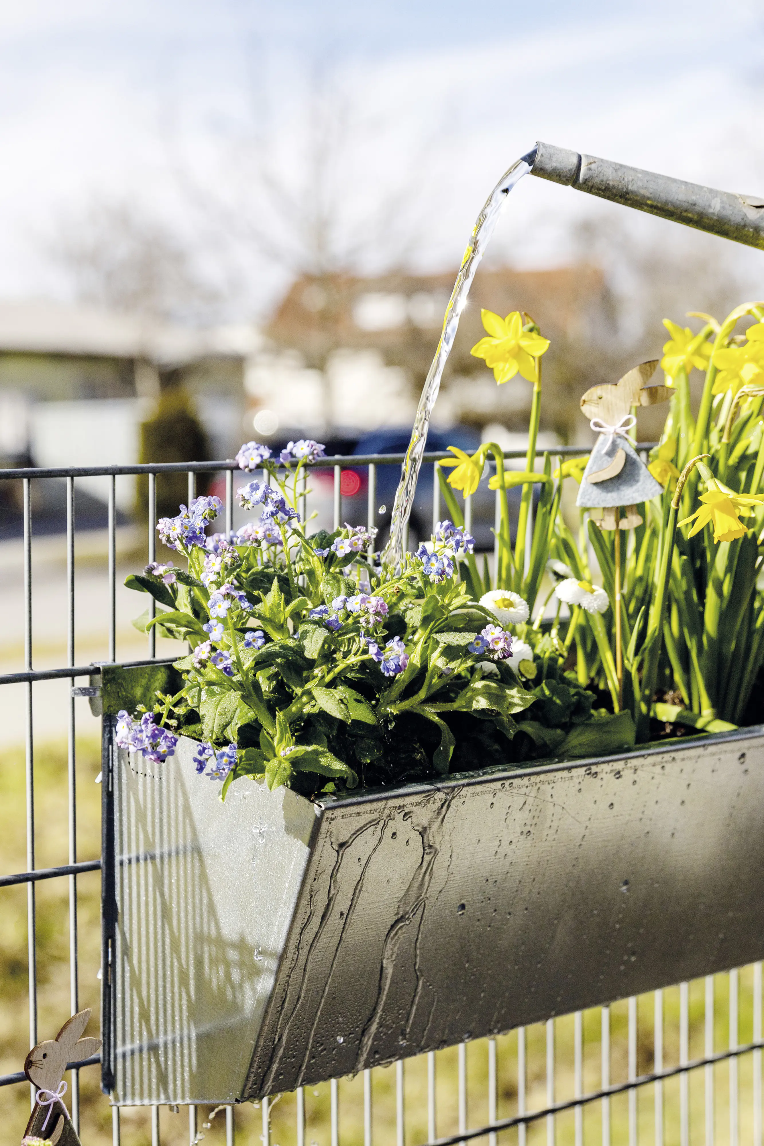 Bellissa Pflanzkasten Origami L, silber, 104 x 17,5 x 23 cm, verzinkter Stahl