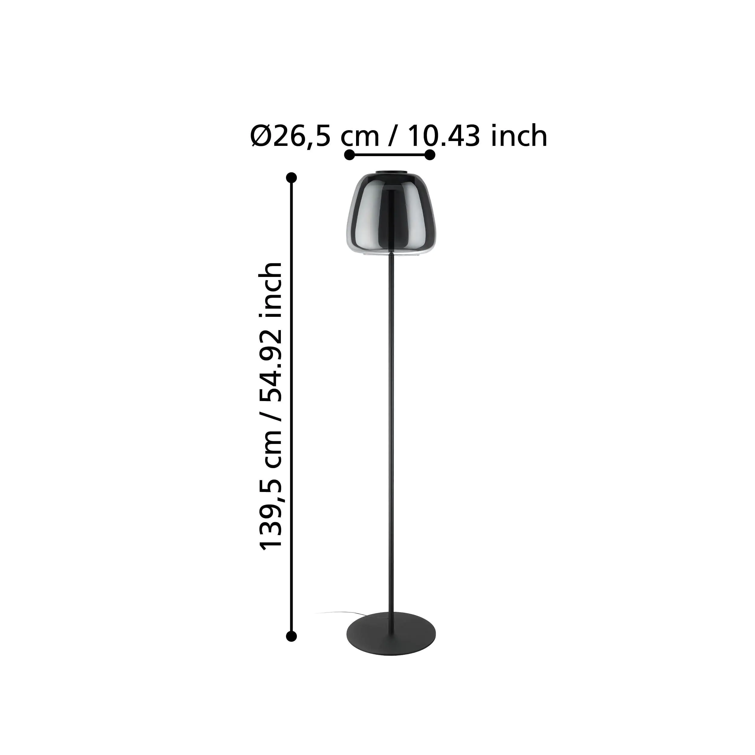 Eglo LED Stehleuchte Alfero-Z 15,5W, 2000 lm, 2700-6500K, schwarz