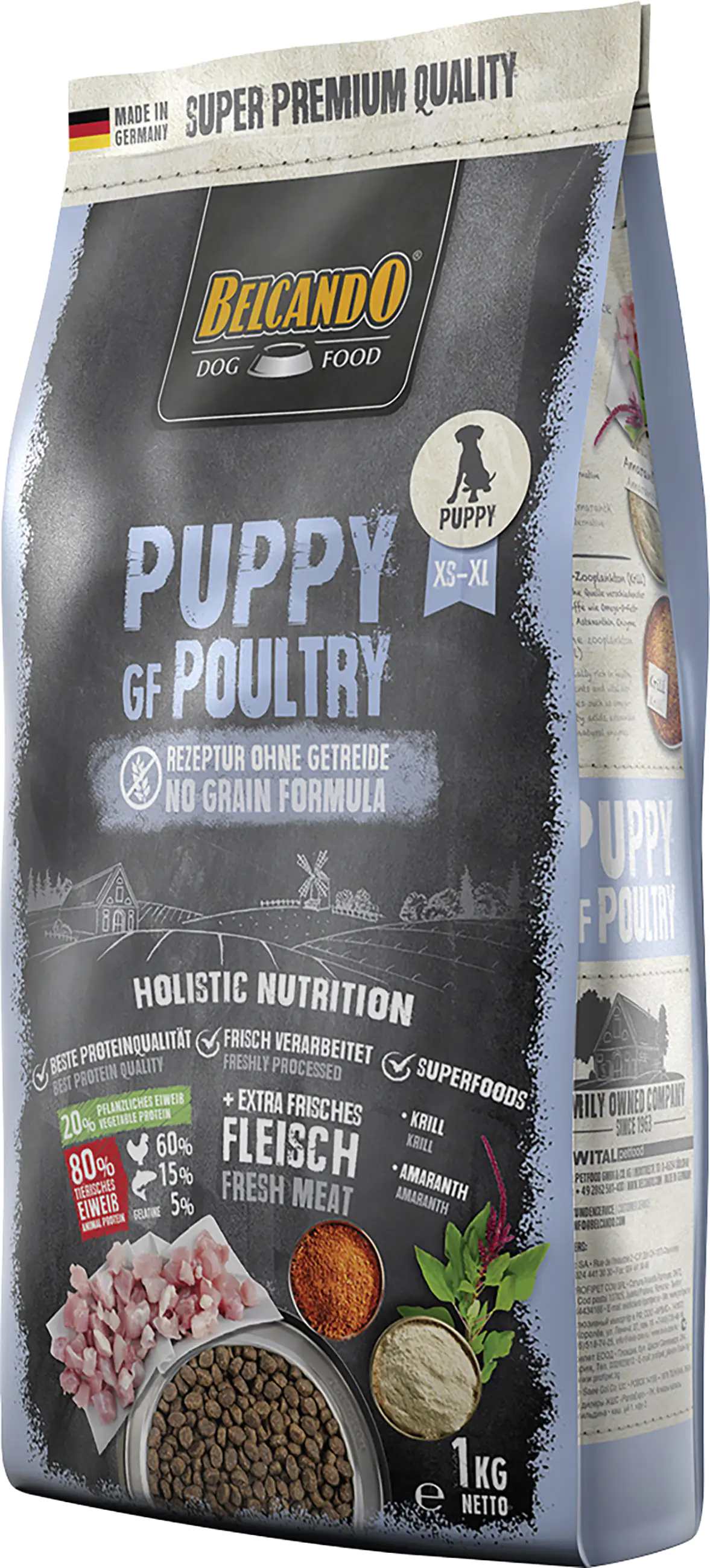 Belcando Poultry GF Hundetrockenfutter Junior 1 kg Geflügel