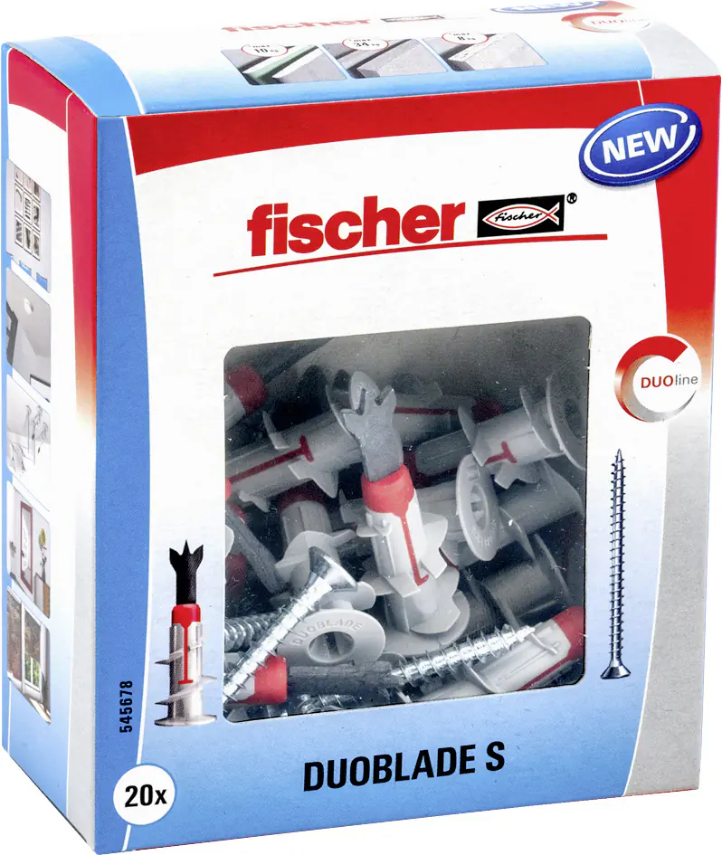 Fischer Gipskartondübel DuoBlade S 44 mm - 20 Stück Fischer Gipskartondübel DuoBlade S 44 mm - 20 Stück
