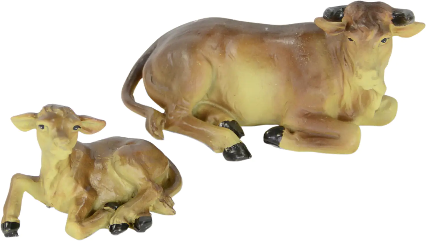 Riffelmacher Krippenzubehör Ochs mit Kalb 5-8 cm 2er Set Riffelmacher Krippenzubehör Ochs mit Kalb 5-8 cm 2er Set