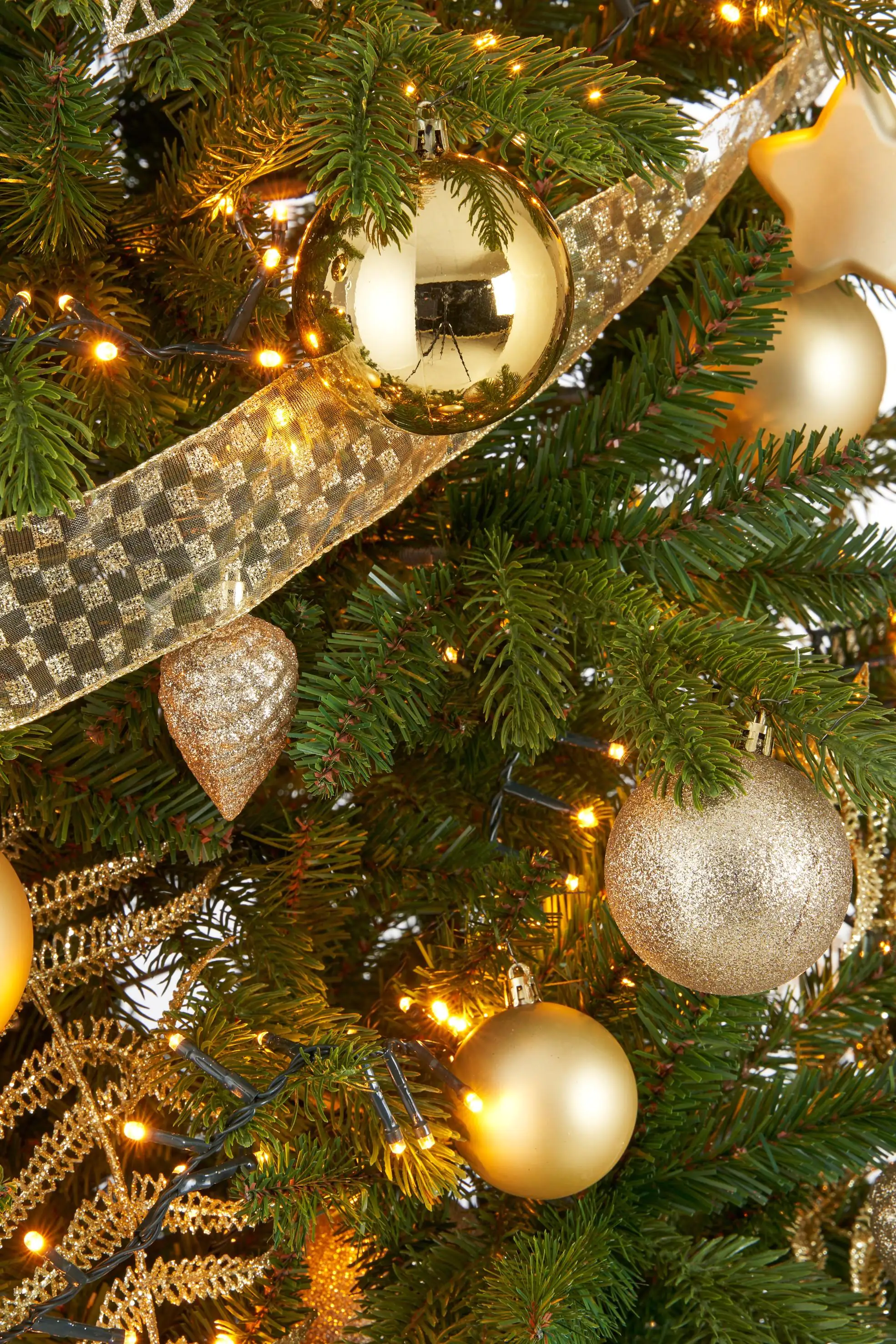 House of Seasons Baumdekoration bruchfest gold 100 Stück