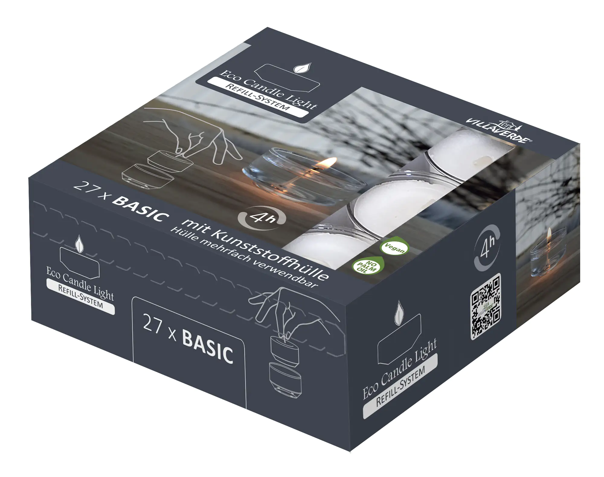 Villa Verde Teelichter Basic ECL mit Hülle, 27 er Pack Villa Verde Teelichter Basic ECL mit Hülle, 27 er Pack