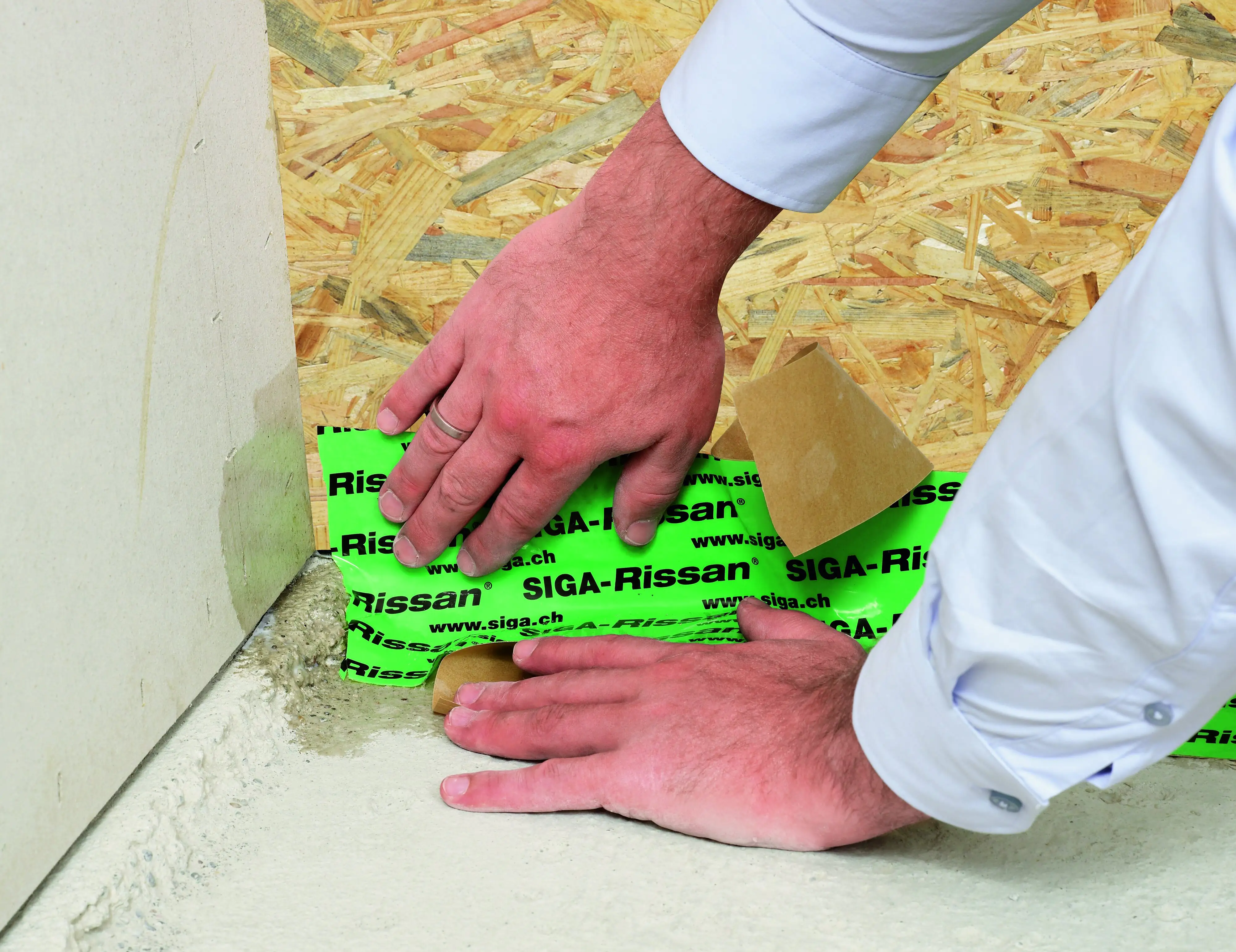 Siga Klebeband Rissan 25 m x 15 cm grün