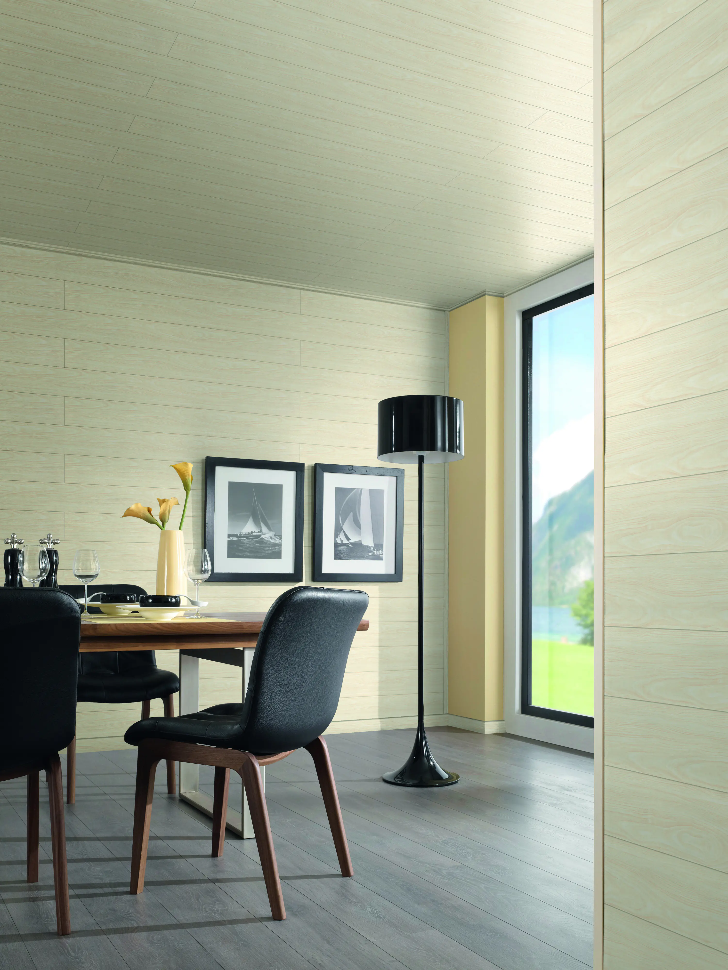 Kronoflooring Wandpaneele Holz Birnbaum weiß-beige 260 x 20,2 x 1 cm