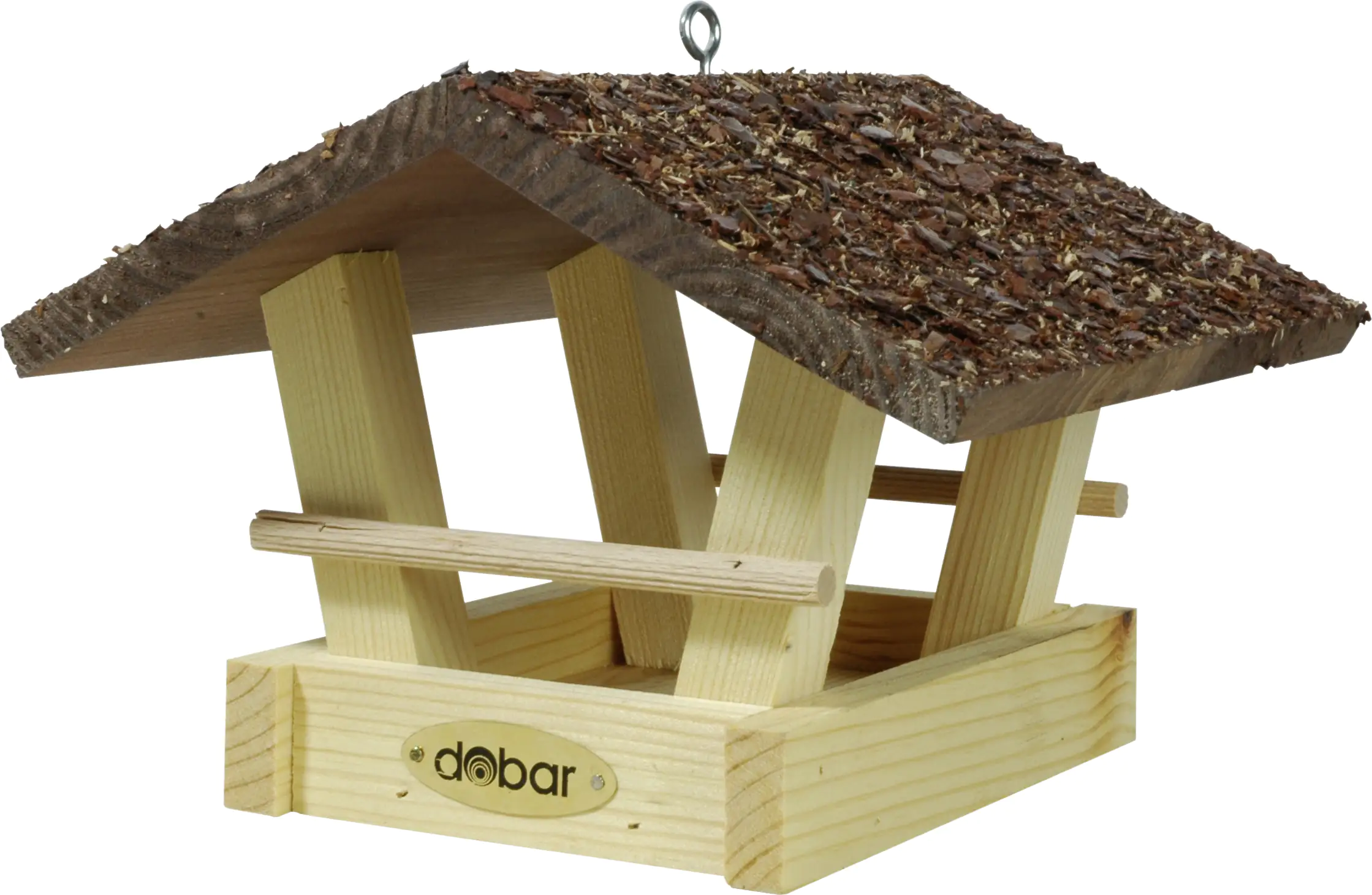 Dobar Vogelhaus mit Rindenholz 32 x 17 x 19 cm