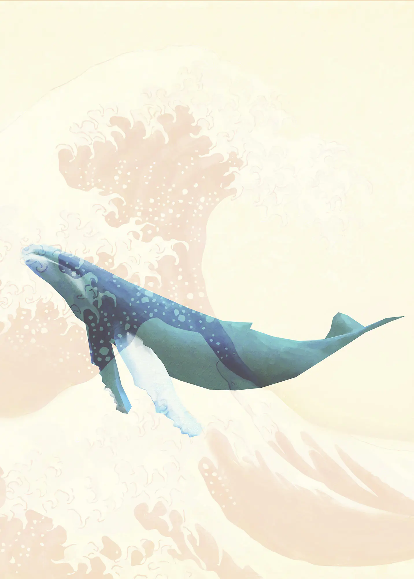 Komar Vlies Fototapete Whale Voyage 200 x 280 cm 