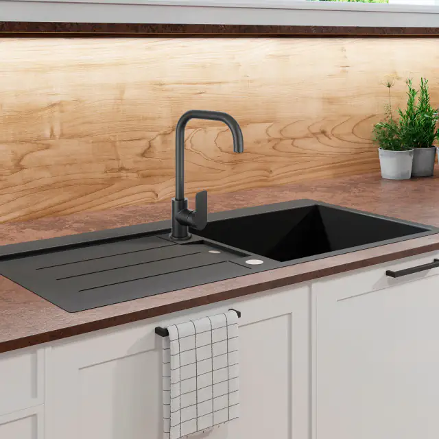 Cornat Niederdruck-Küchenarmatur Noir round schwarz Cornat Niederdruck-Küchenarmatur Noir round schwarz