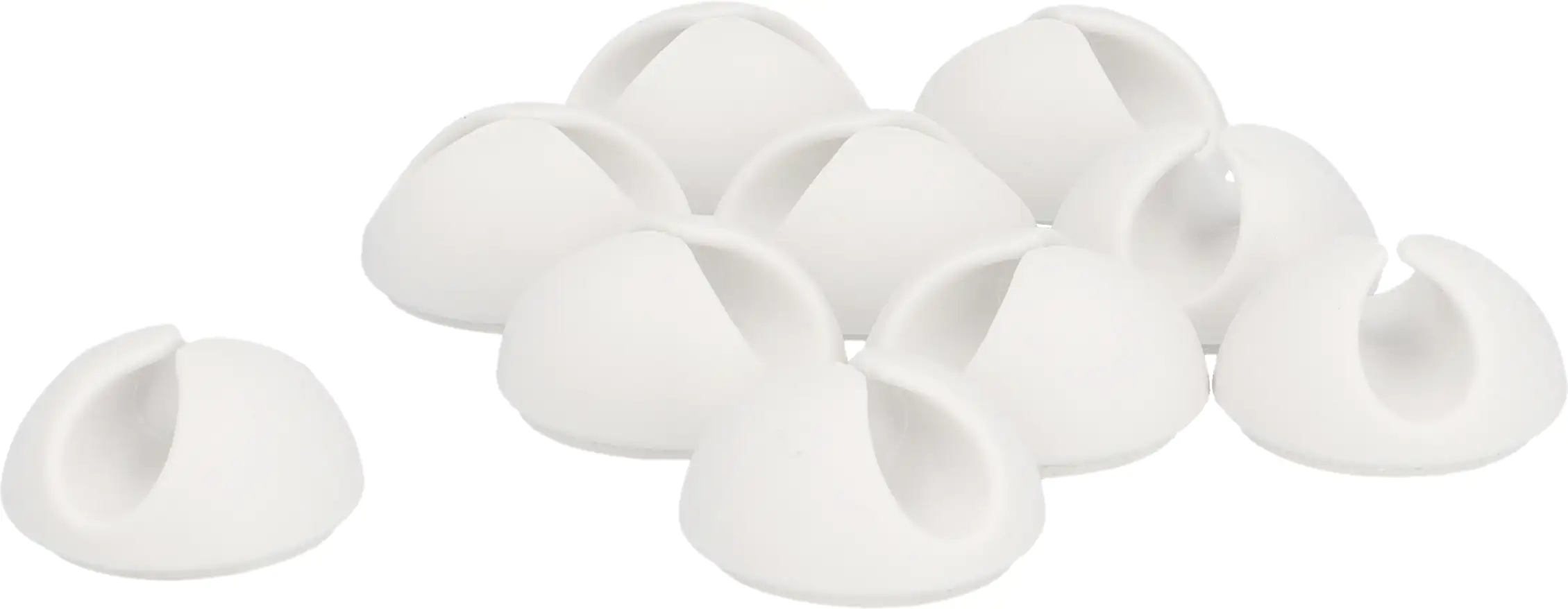 Kabelhalter weiß 10 Stück weiß