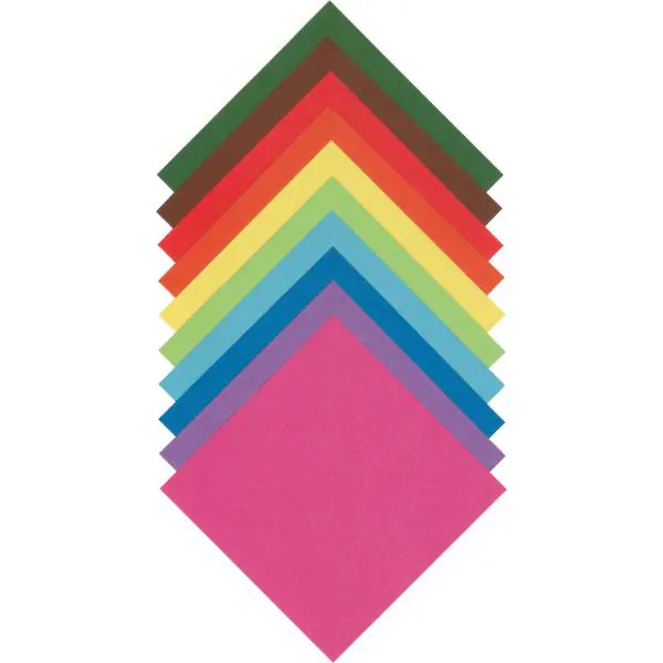 Glorex Faltblätter 70g farb.sortiert 10 x 10 cm, 100 Blatt