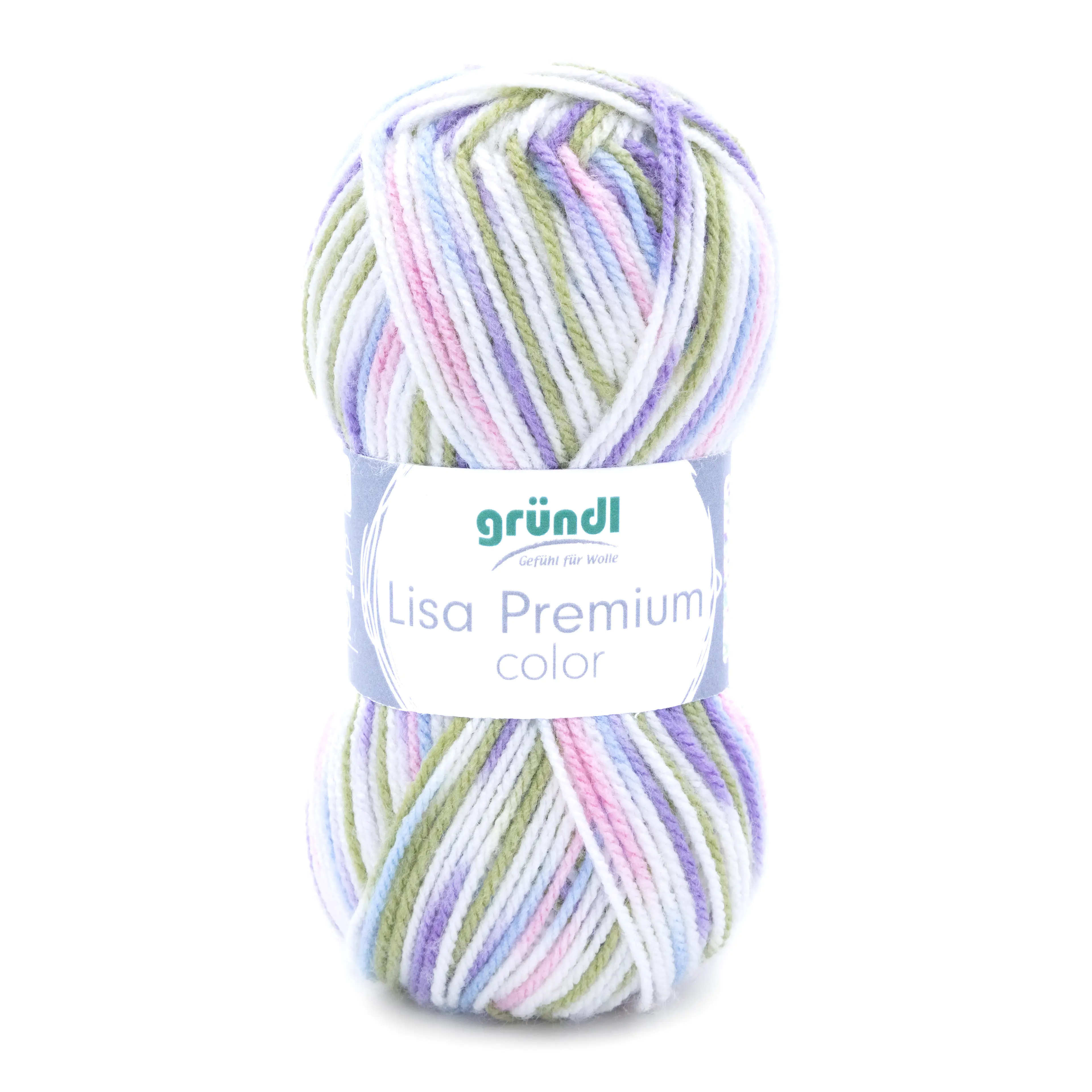 Gründl Wolle Lisa Premium color 50 g lindgrün-flieder-rose-color