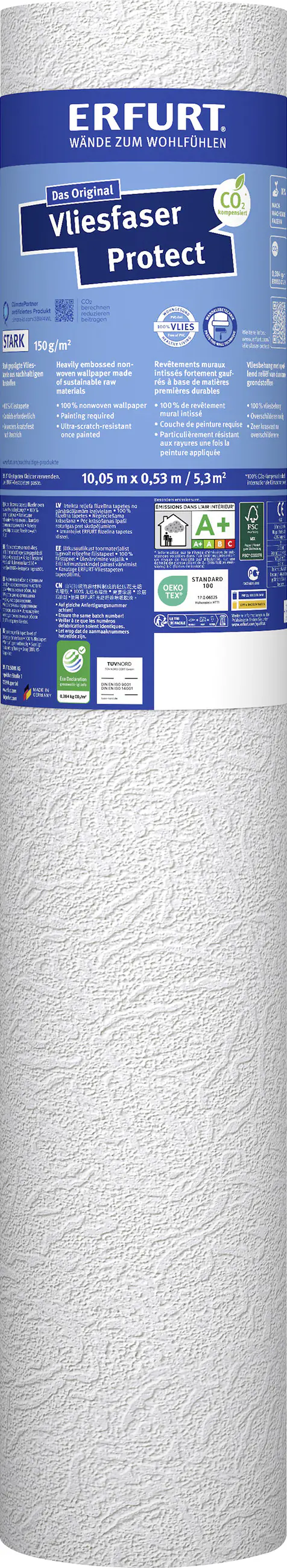 Erfurt Vliestapete Protect 209 weiß 10,05 x 0,53 m