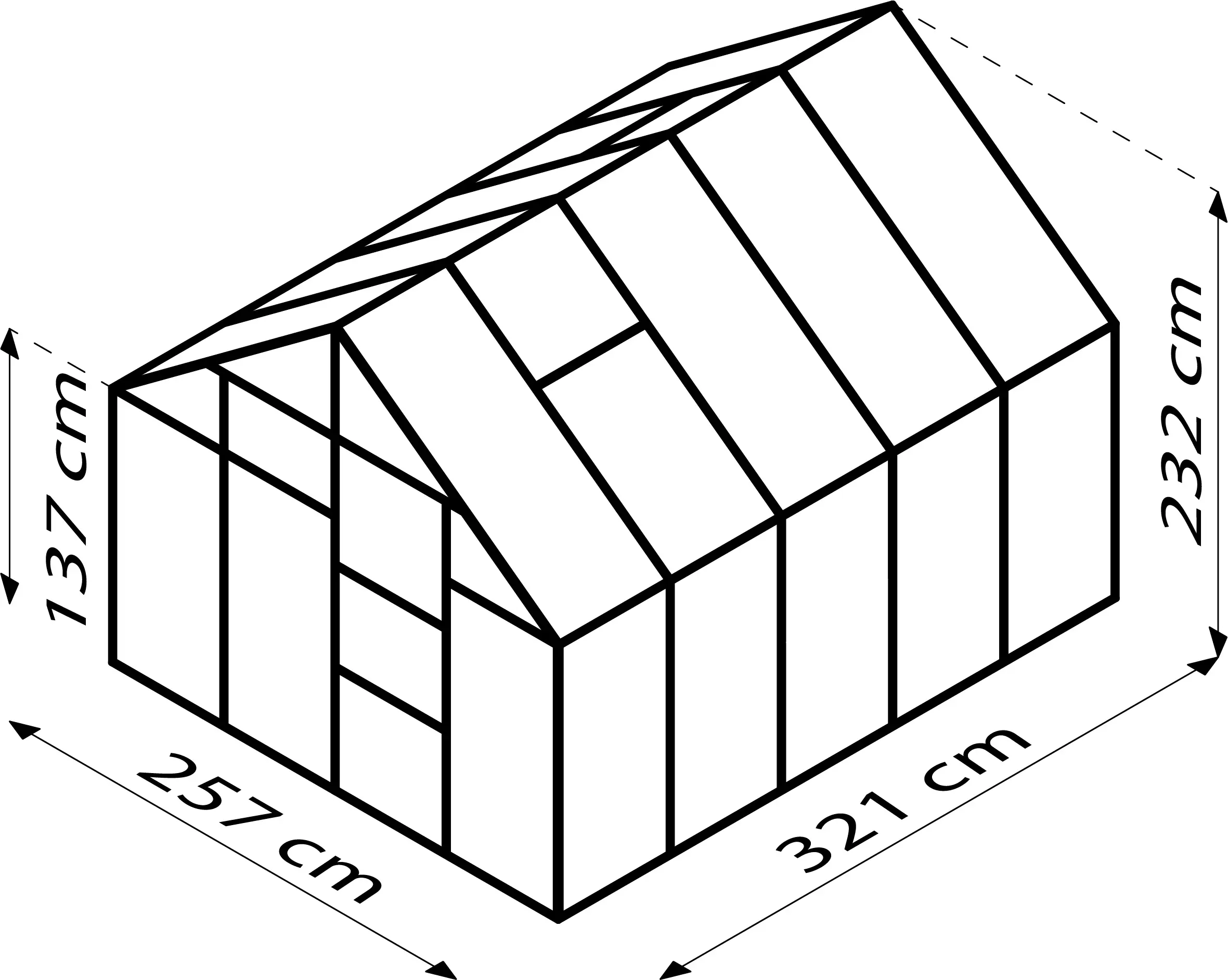 Vitavia Gewächshaus Merkur 8300 254 x 317 cm 3 mm ESG