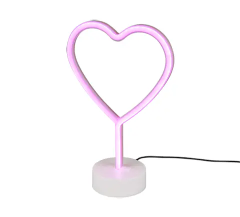 Reality LED Tischleuchte Heart 30 x 20 cm warmweiß rosa