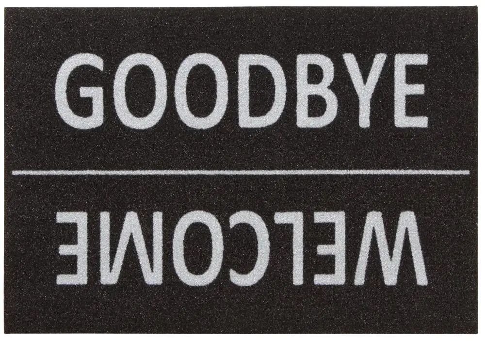 Fußmatte Diavolo Welcome/Goodbye black, 39 x 58 cm