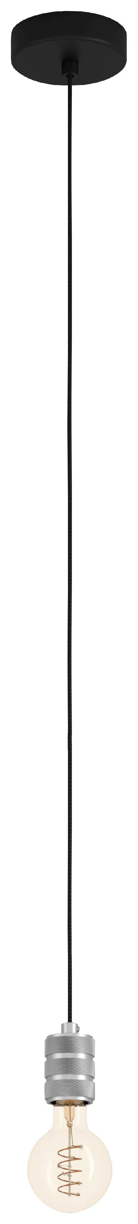 Eglo Hängeleuchte Yorth schwarz silber 5 x 150 cm