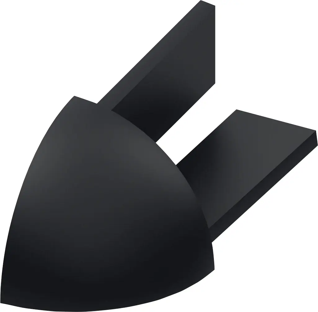 alfer Außenecken PVC glatt schwarz