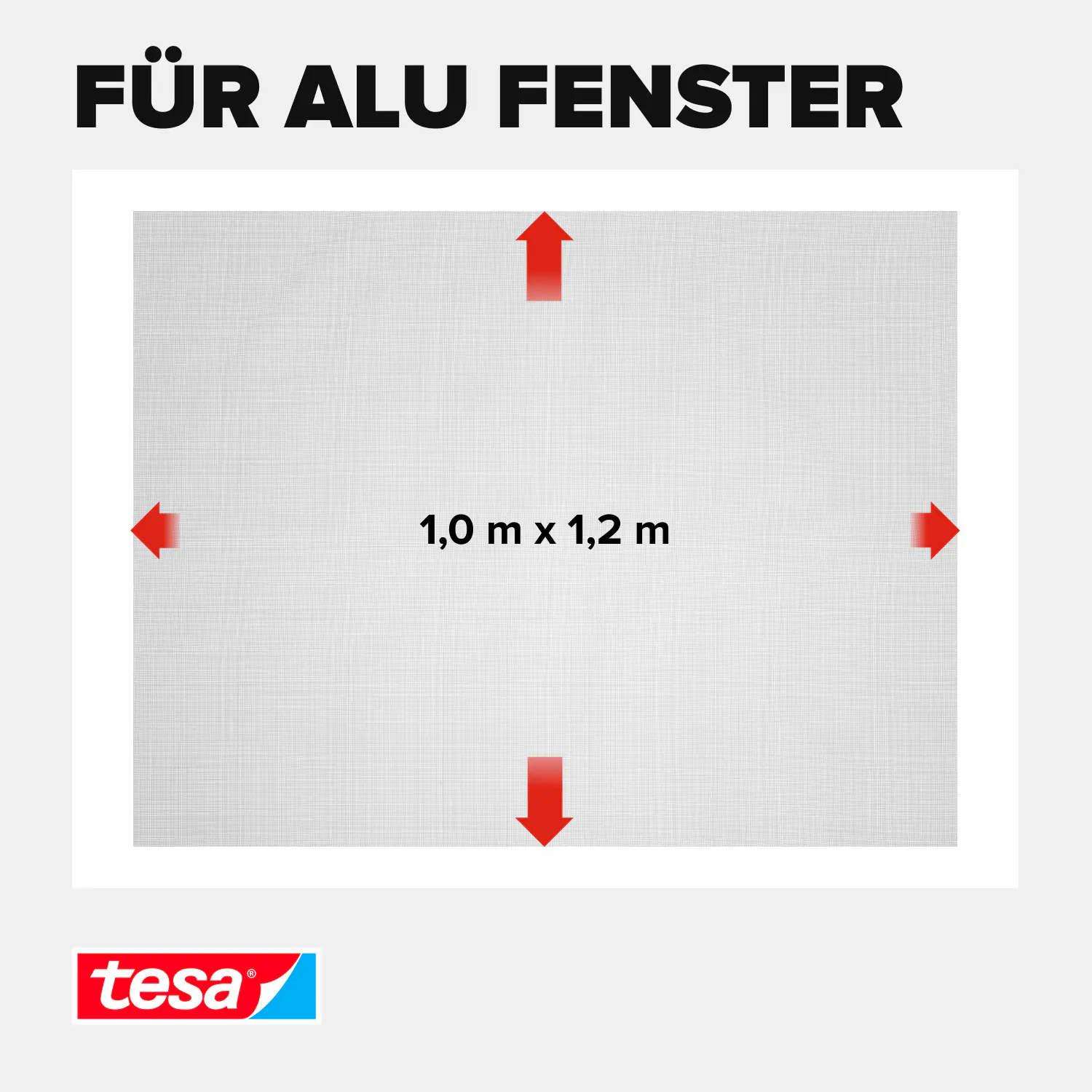 tesa Insektenschutz-Gitter COMFORT Ersatzrolle 100 x 120 cm grau