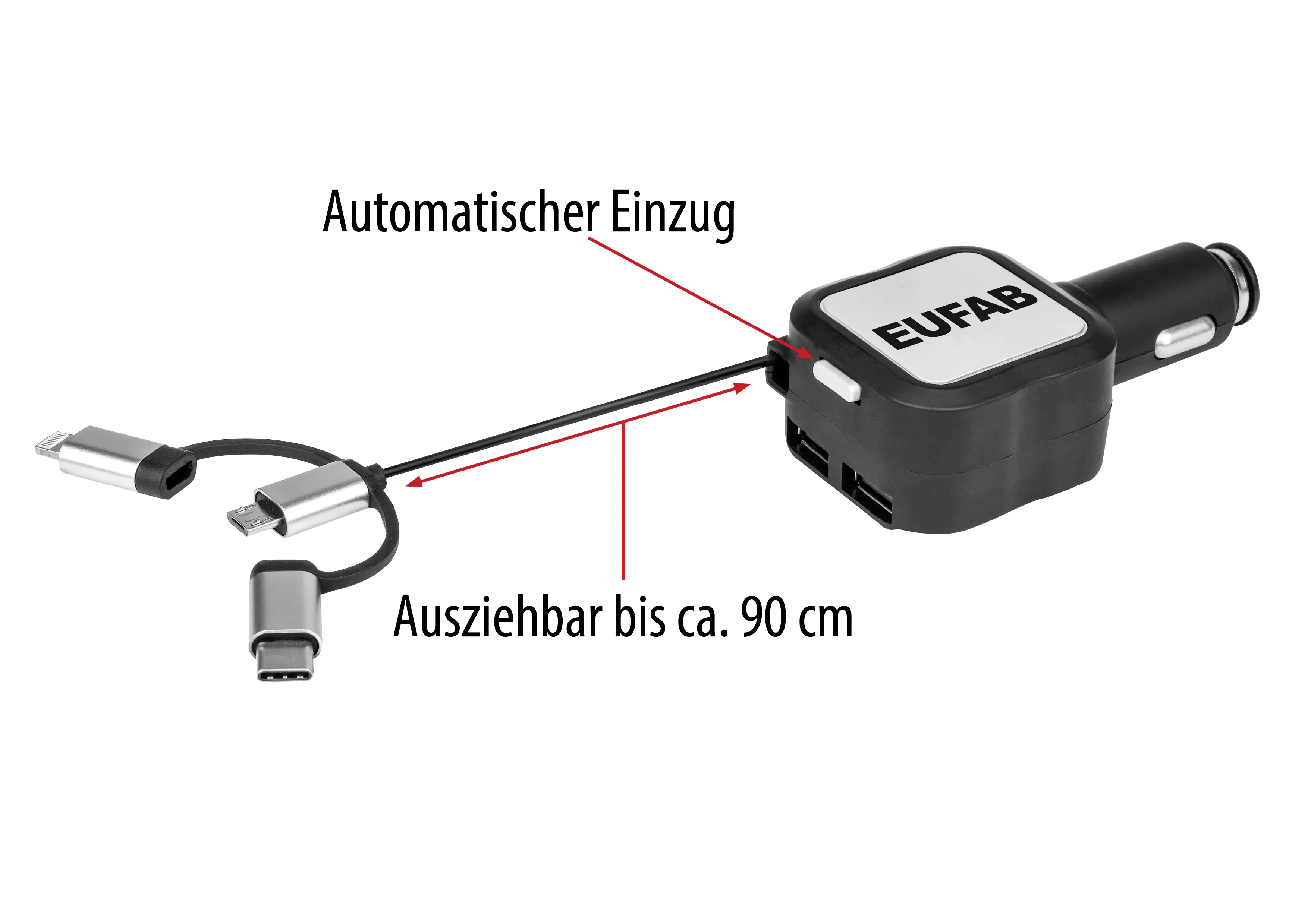 4017681165528_2166519 EUFAB 4in1 Universal KFZ Ladekabel 12/24V