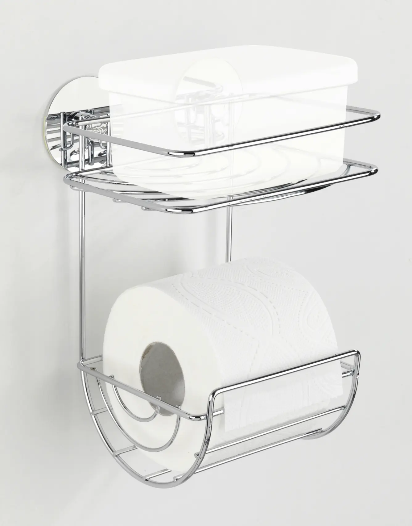 Wenko Toilettenpapierhalter mit Ablage Turbo-Loc