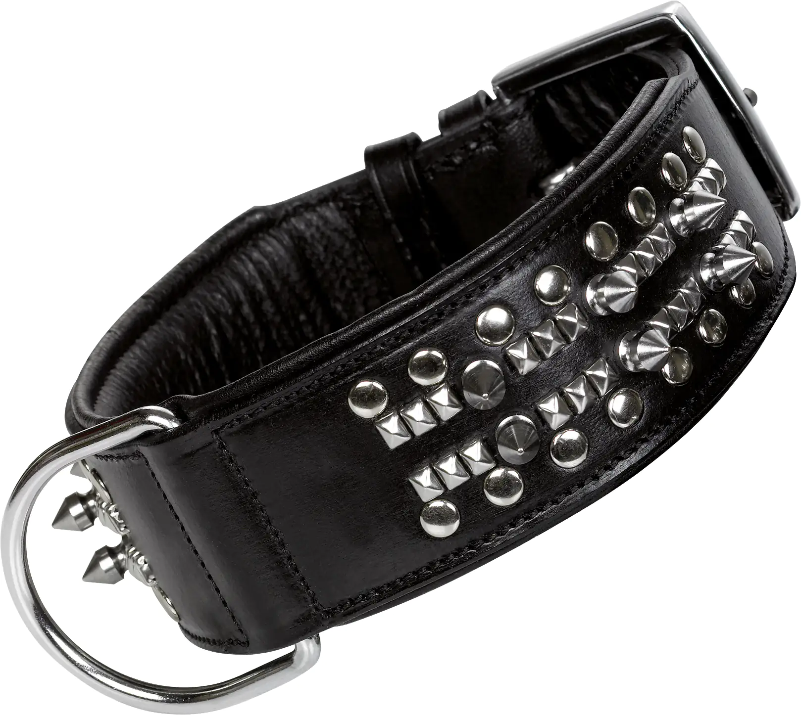 Nobby Leder Halsband Delgado schwarz