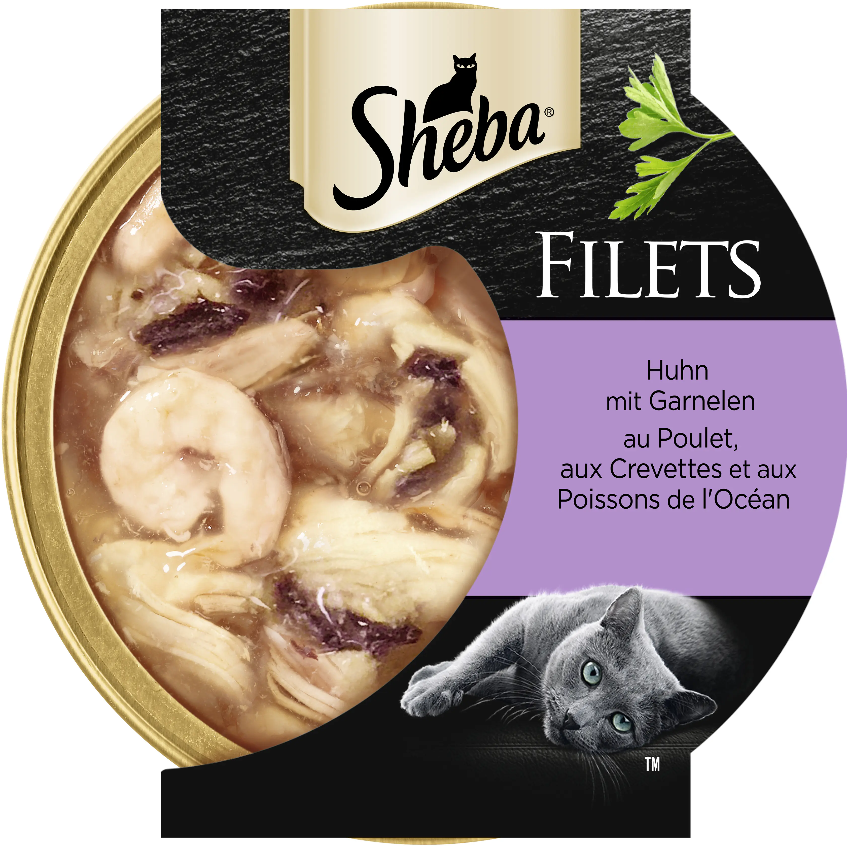 Sheba Filets Katzennassfutter Adult 60 g Huhn mit Garnelen