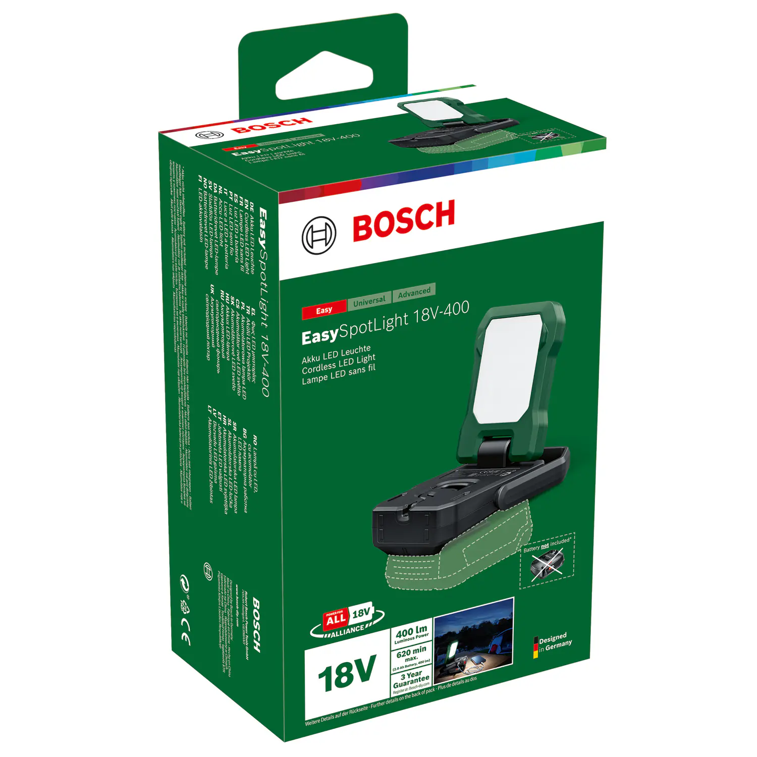 Bosch Akku-LED-Leuchte EasySpotLight 18V-400 Solo Bosch Akku-LED-Leuchte EasySpotLight 18V-400 Solo
