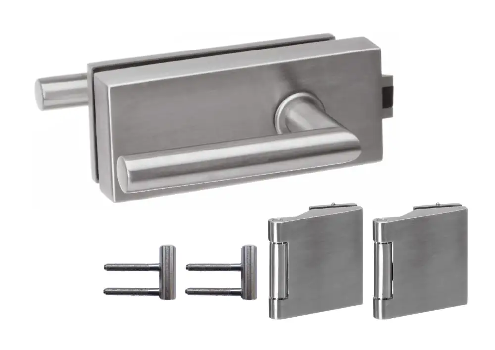 Beschlag-Set Angolare Edelstahl für Glas-Drehtür