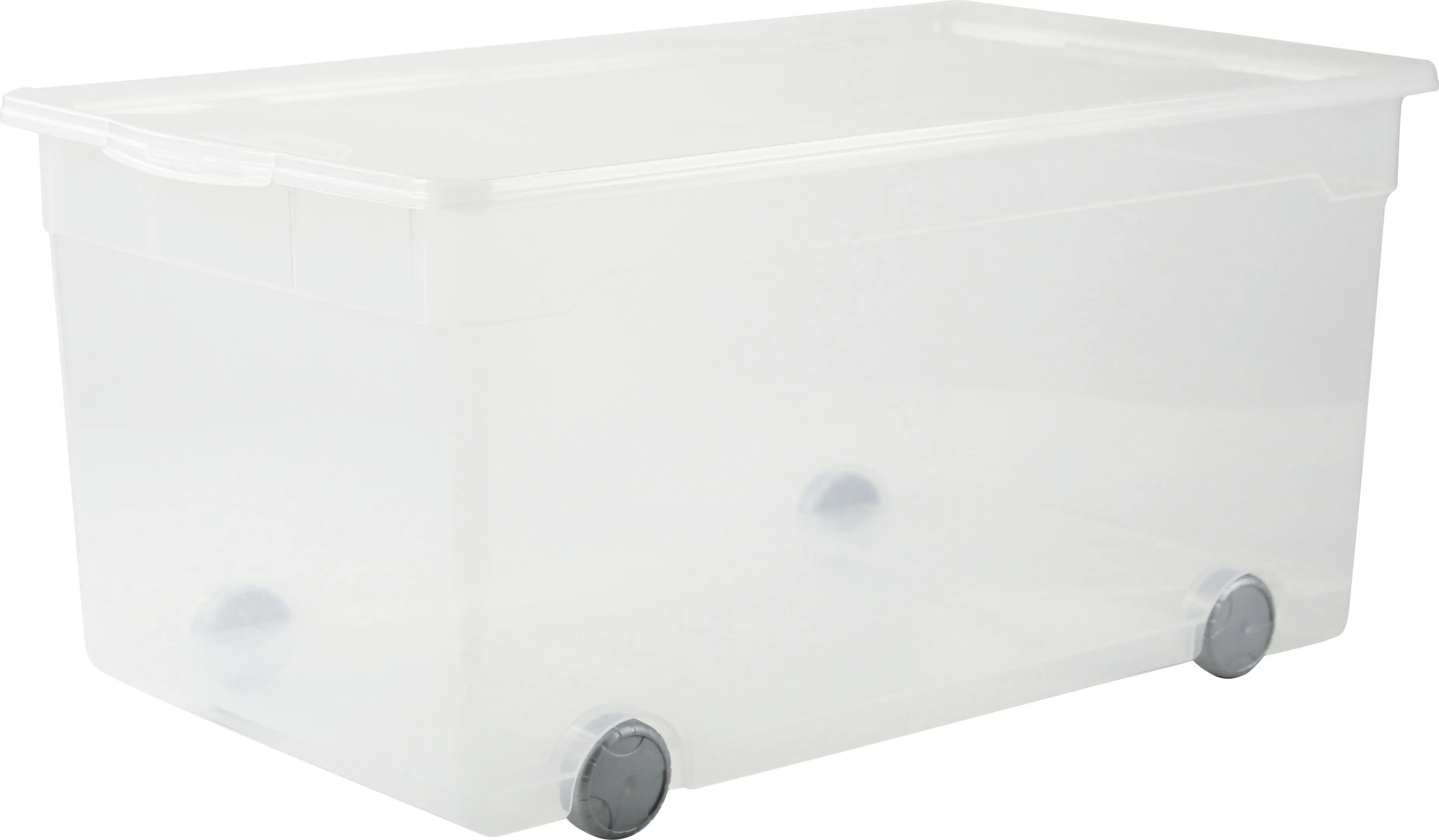Rotho Aufbewahrungsbox Clear mit Rollen inkl. Deckel 63 L transparent Rotho Aufbewahrungsbox Clear mit Rollen inkl. Deckel 63 L transparent