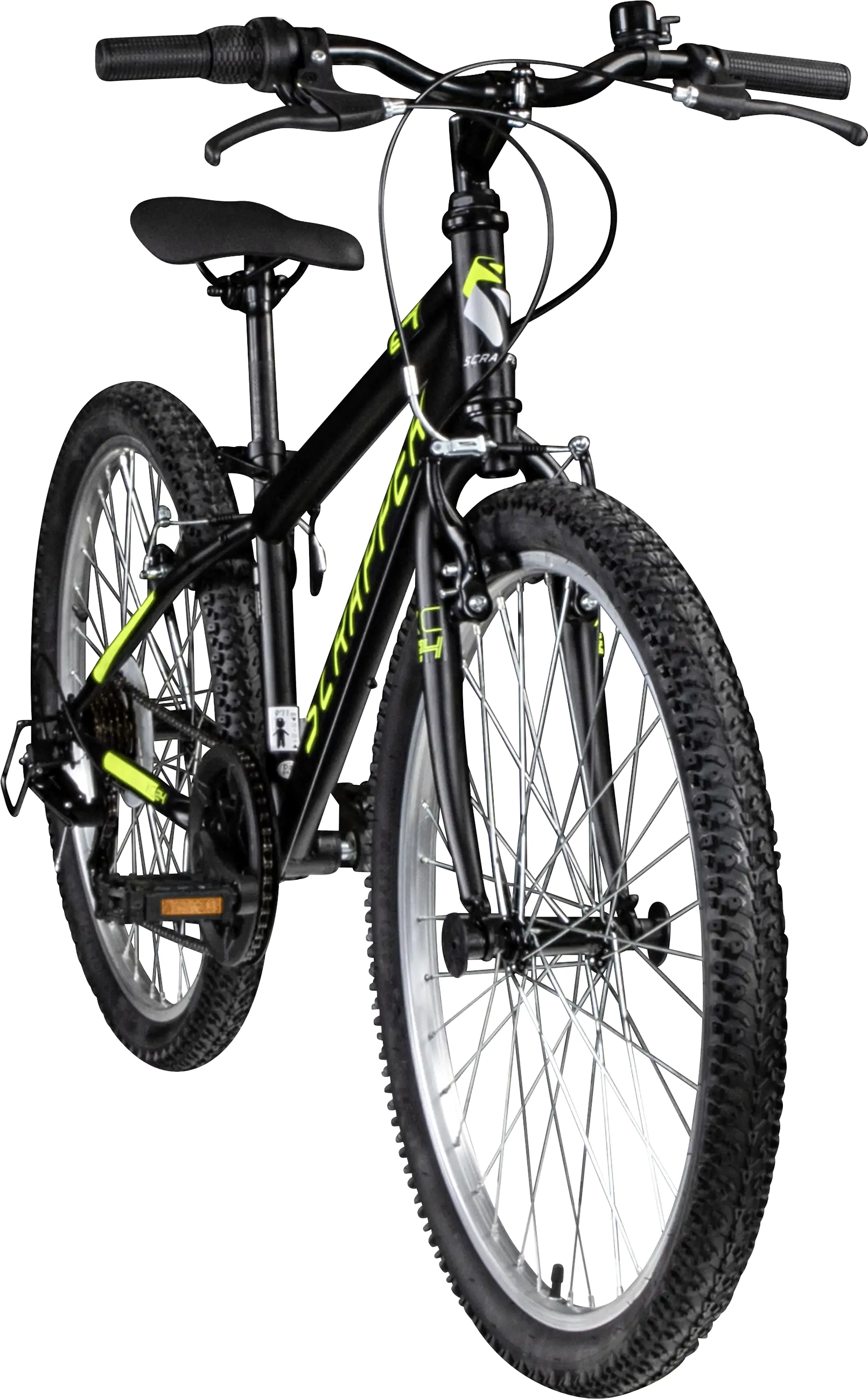 Scrapper Mountainbike XC24 1.9 MTB Hardtail 24 Zoll RH 34cm 6-Gang schwarz gelb