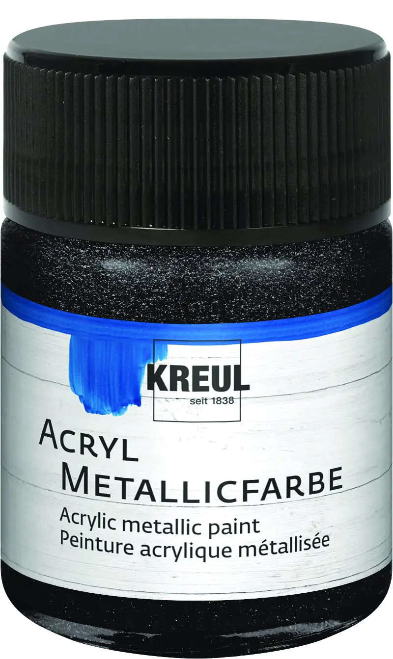 Kreul Acryl Metallicfarbe schwarz 50 ml