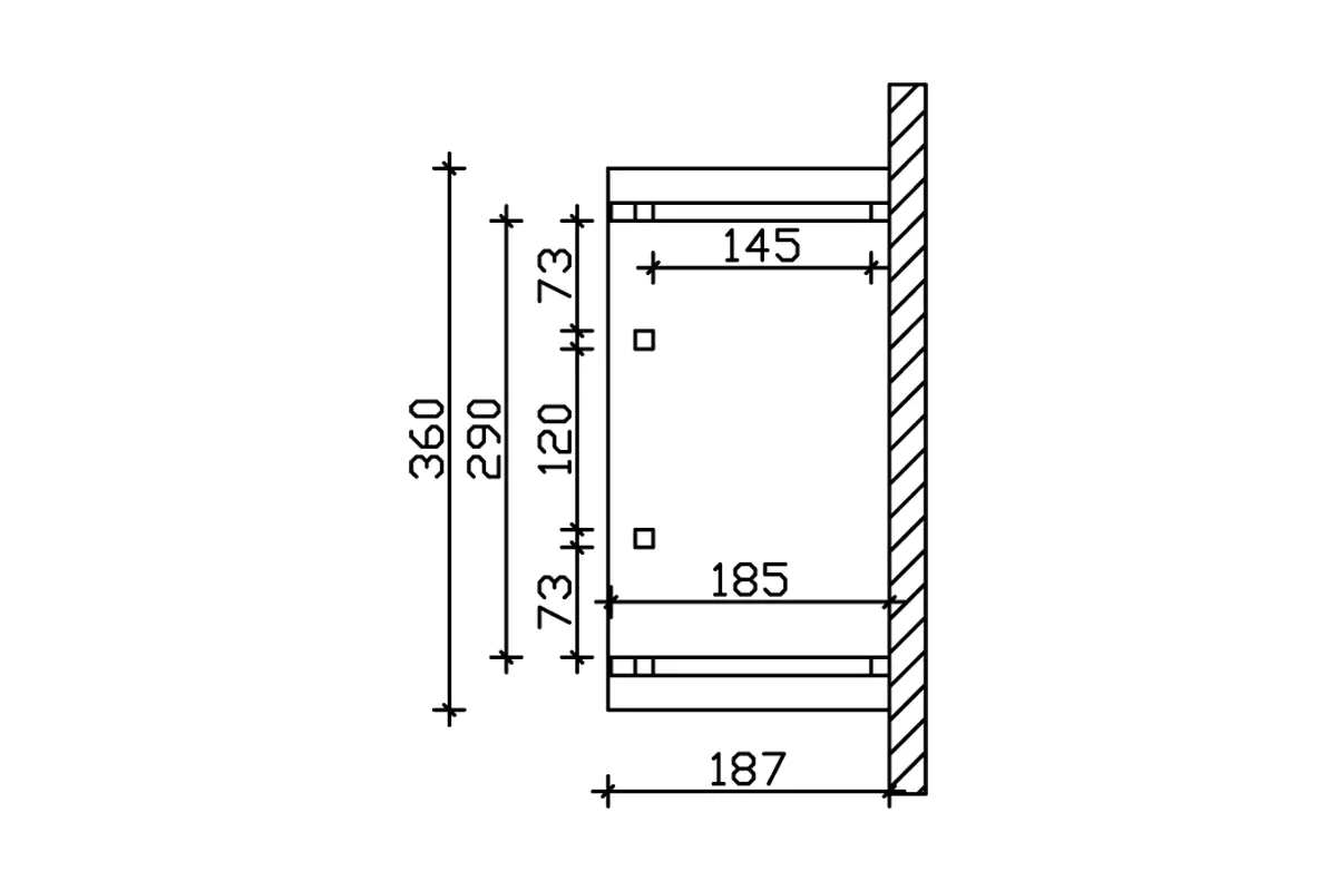 SKAN HOLZ Vordach Stralsund Typ 8 360 x 187 cm, natur SKAN HOLZ Vordach Stralsund Typ 8 360 x 187 cm, natur