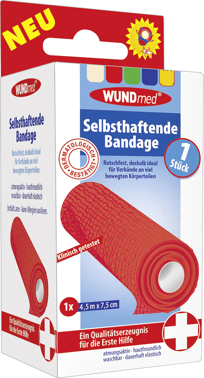 Wundmed Selbsthaftende Bandage 4,5 m x 7,5 cm