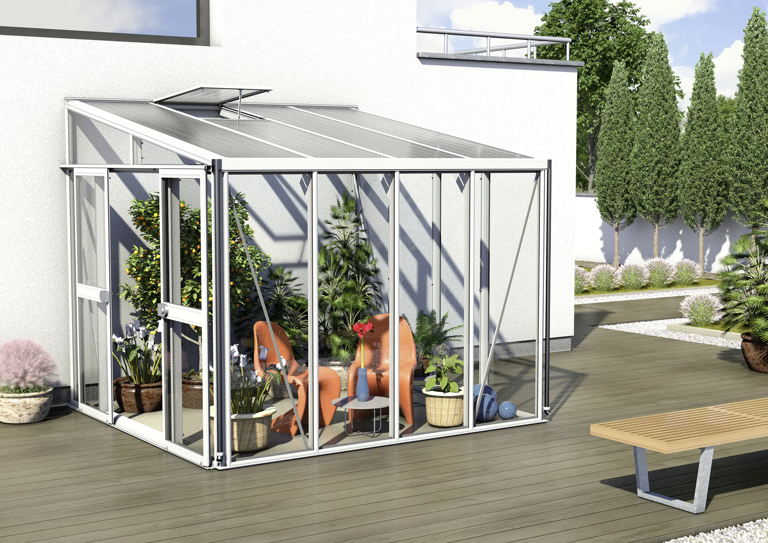 Vitavia Pavillon-Nachrüstset Helena 7000 weiß 3 mm Sicherheitsglas