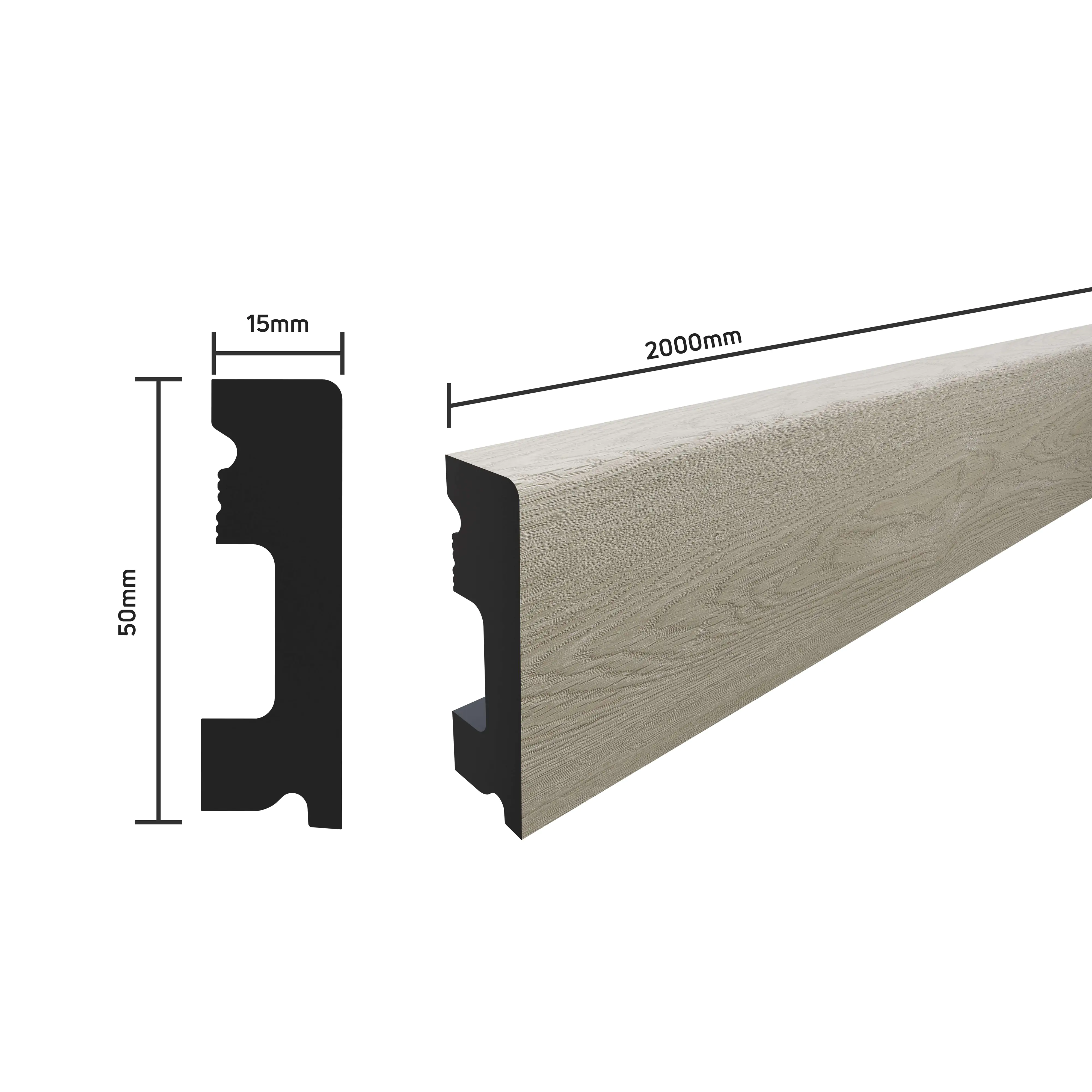 SELITSTYLE Sockelleiste FBL50 Eiche Exklusiv 2000 x 50 x 15 mm, wasserfest SELITSTYLE Sockelleiste FBL50 Eiche Exklusiv 2000 x 50 x 15 mm, wasserfest