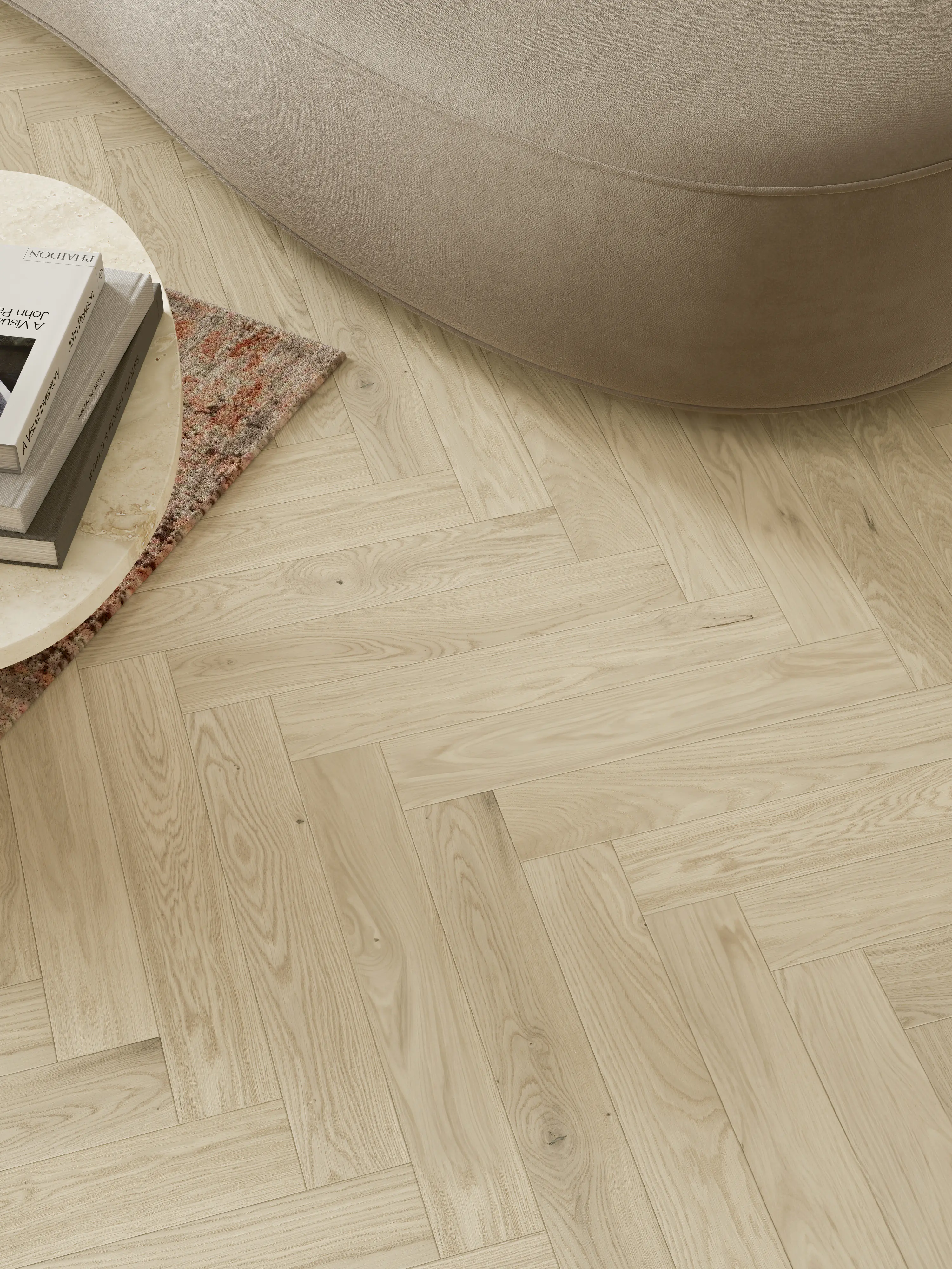 Parador Parkett Trendtime 3 Living Plus Eiche Bardolino weiß lackversiegelt matt weiß Minifase