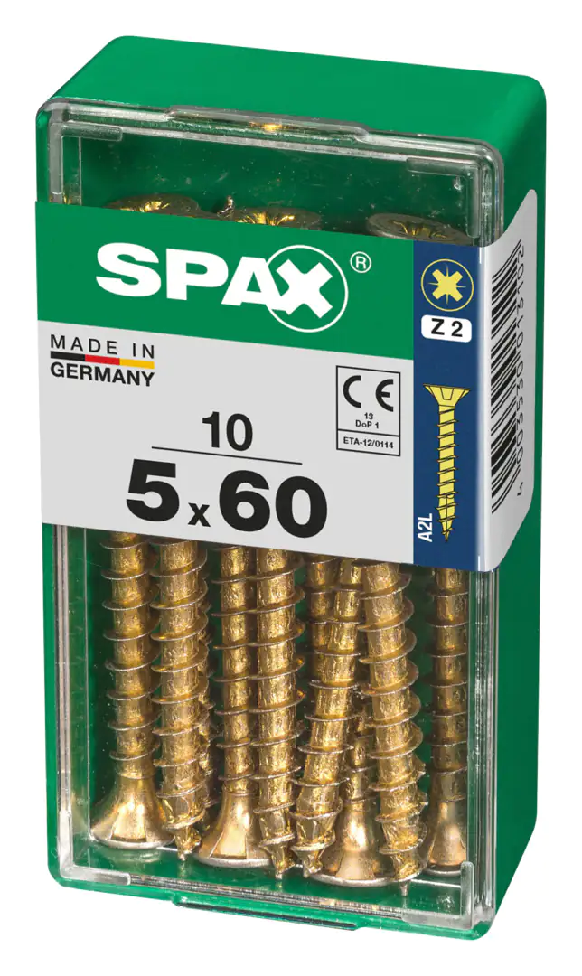 Spax Universalschrauben 5.0 x 60 mm PZ 2 - 10 Stk.