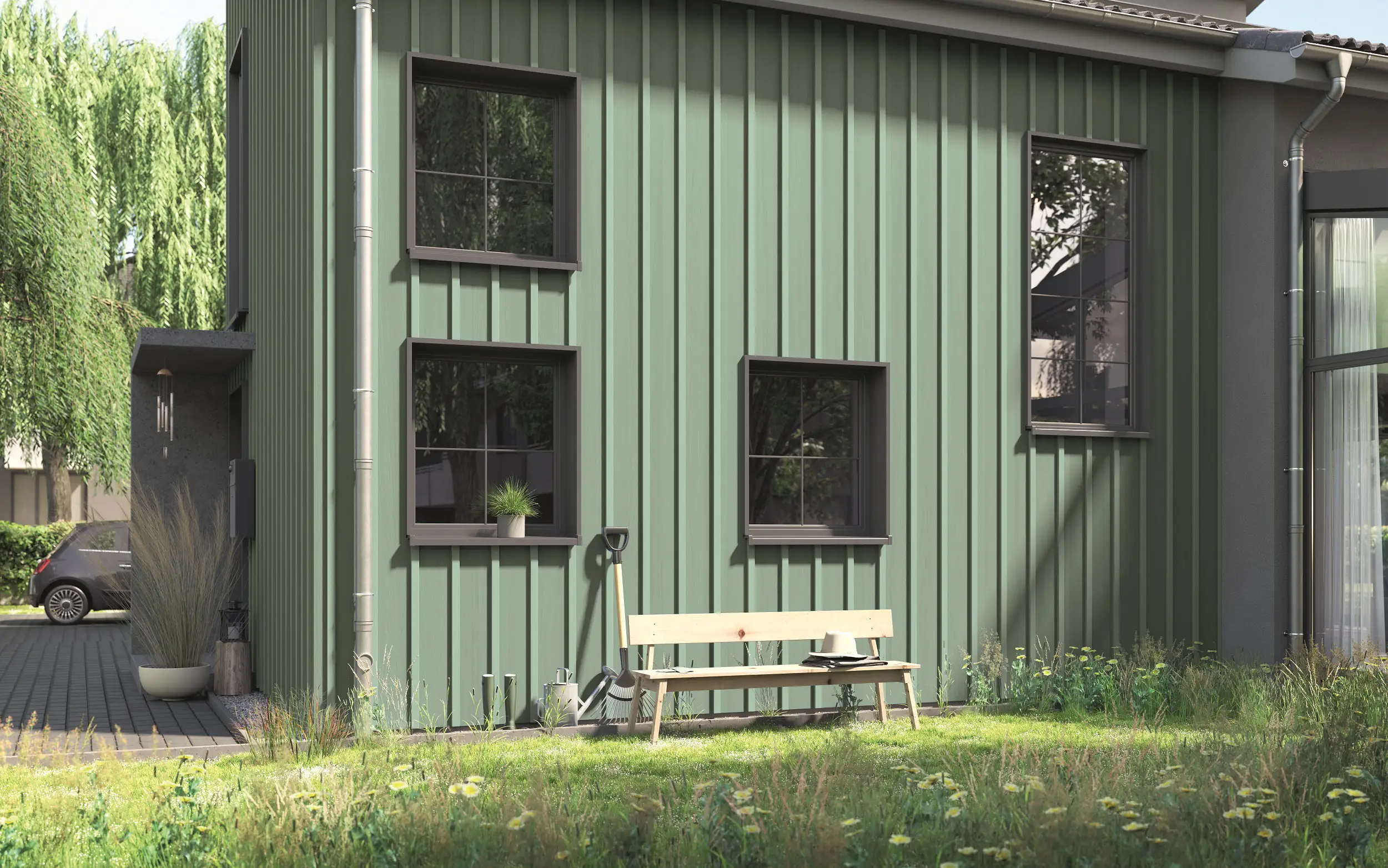 Alpina Wetterschutzfarbe 2,5 L steingartenblau