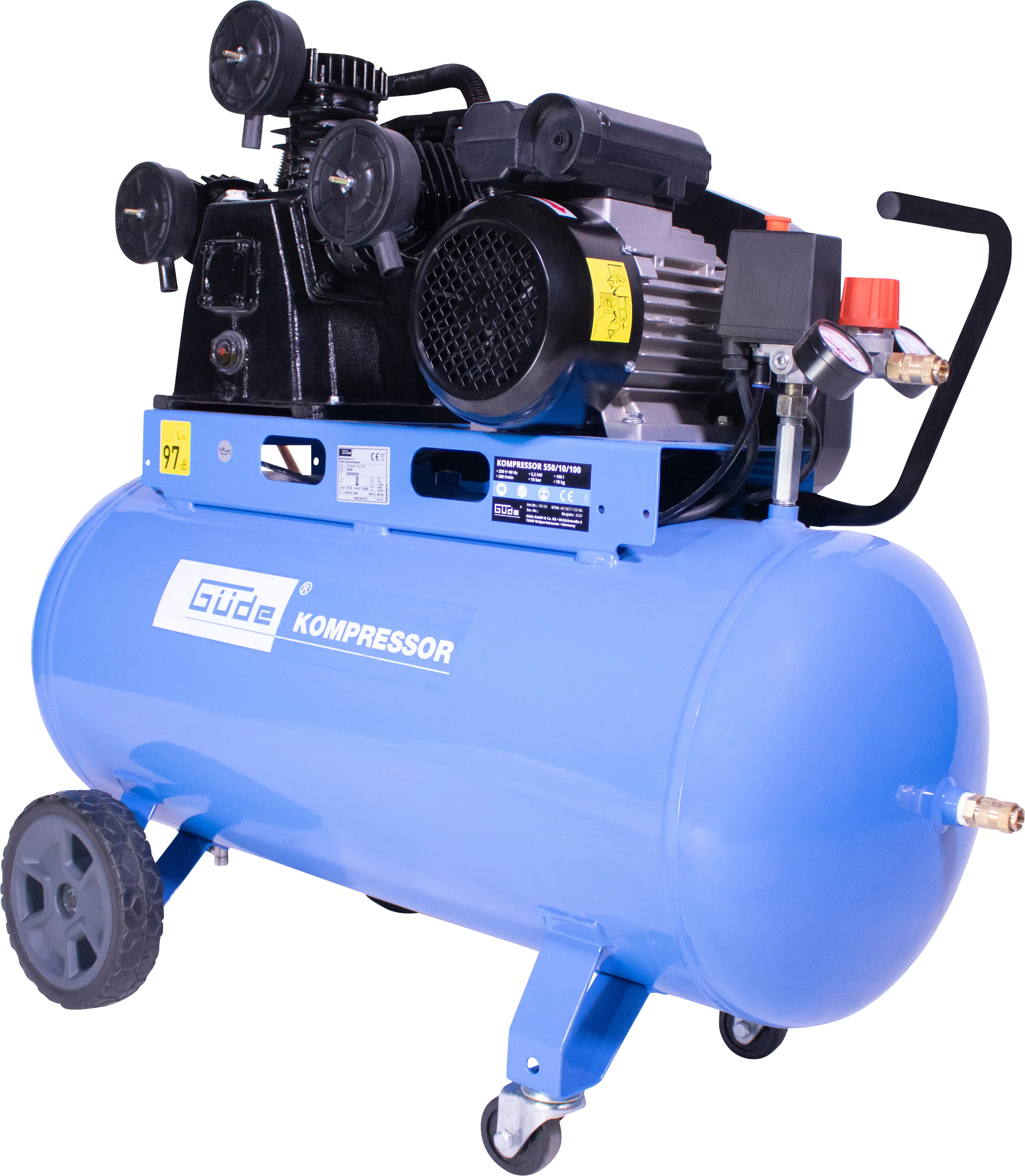 Güde Kompressor 550/10/100 10 bar 100 l 500 l/min 2,2 kW Güde Kompressor 550/10/100 10 bar 100 l 500 l/min 2,2 kW