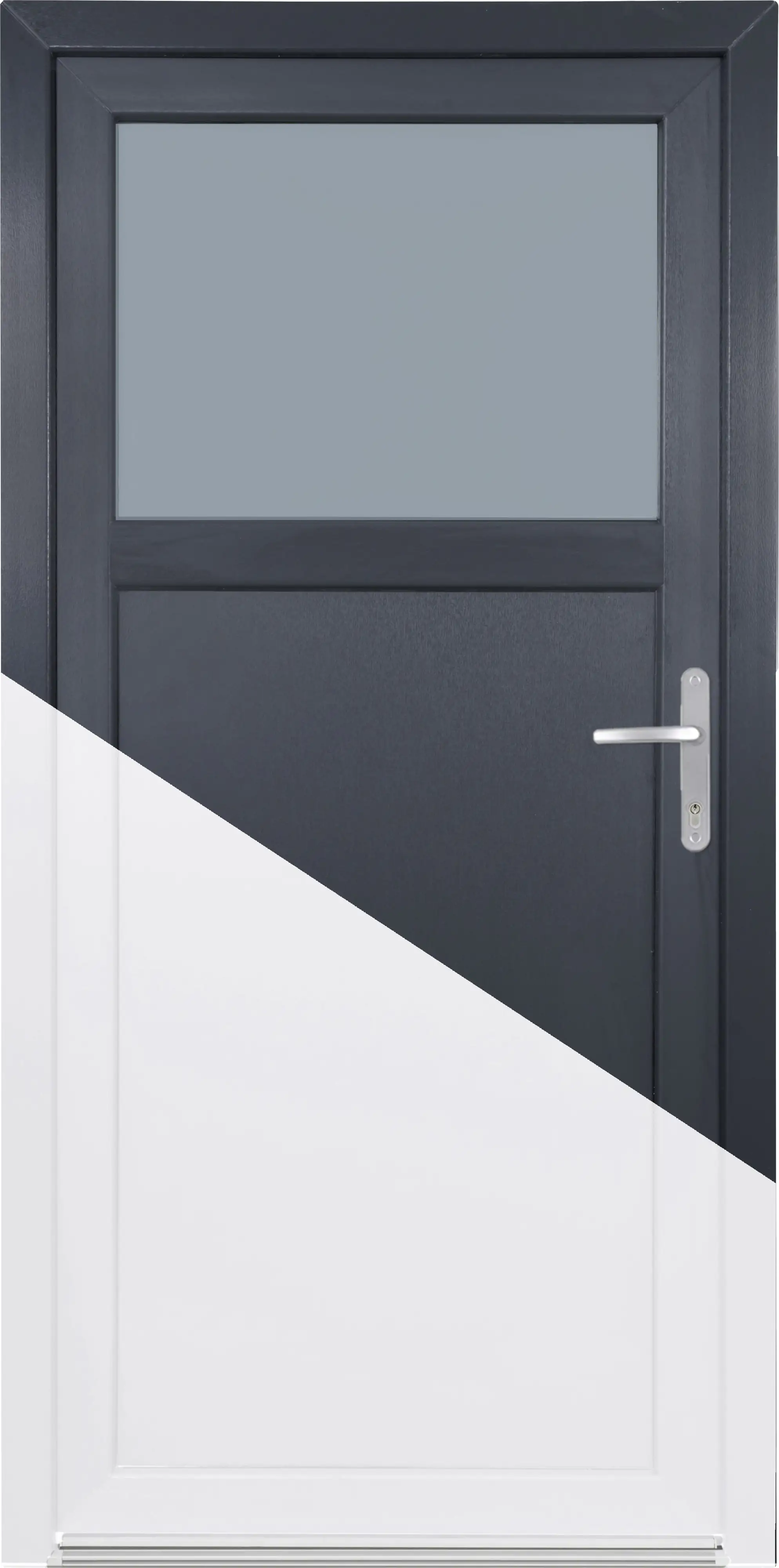 Panto Nebeneingangstür Kunststoff Premium SMK510 98 x 198 cm DIN R weiß/anthrazit Panto Nebeneingangstür Kunststoff Premium SMK510 98 x 198 cm DIN R weiß/anthrazit