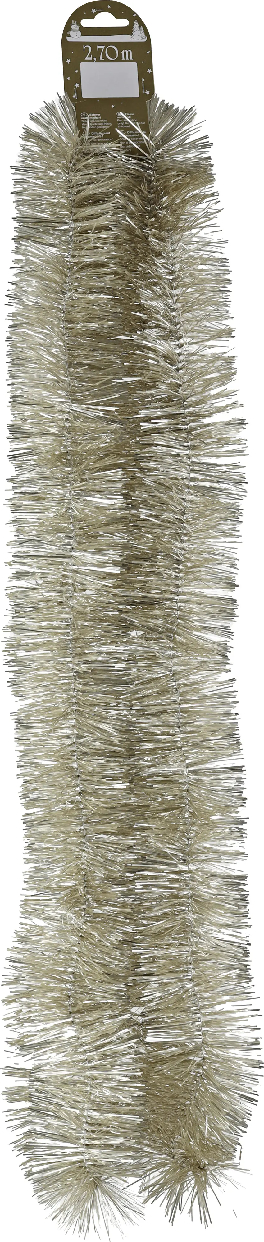 Weihnachtsdeko Foliengirlande 270 cm  champagner