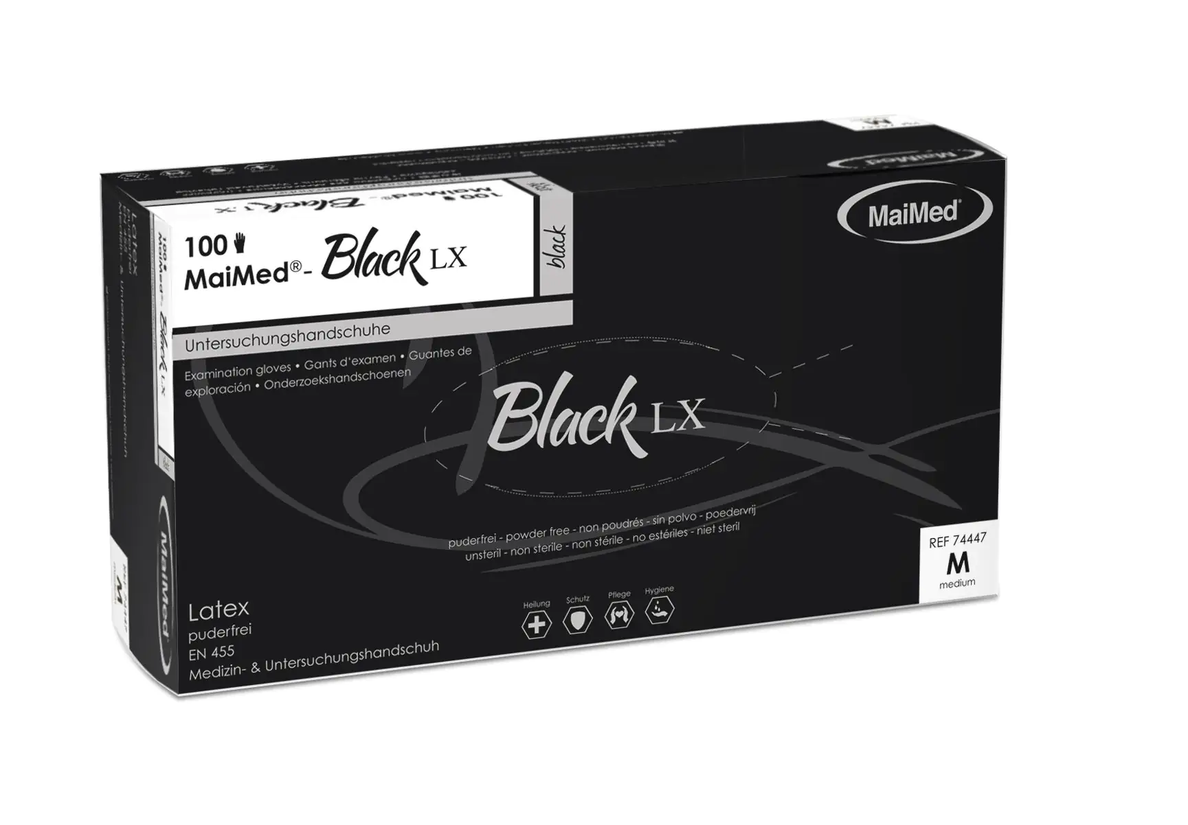 MaiMed Einmalhandschuhe Black Latex Größe S